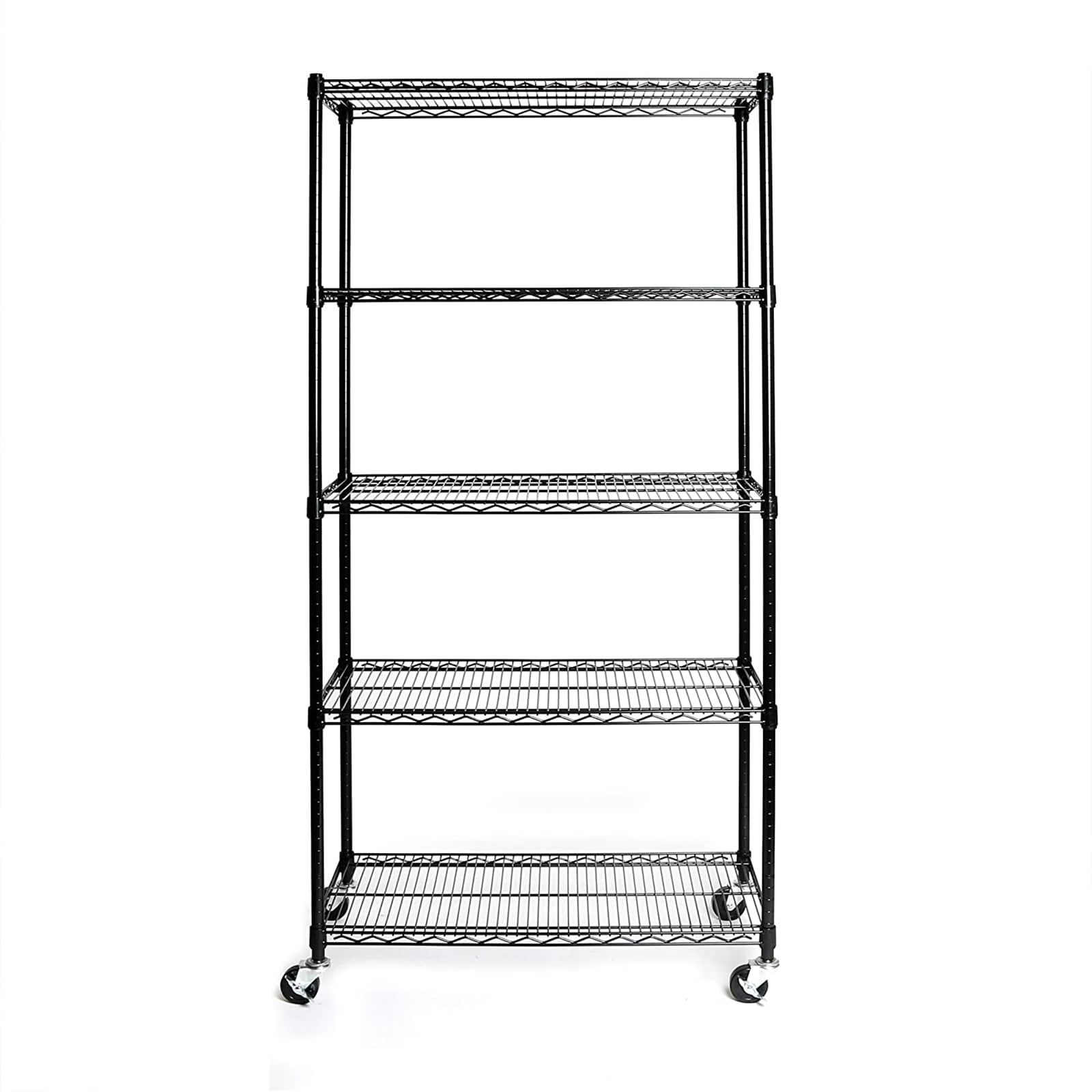 Winado LO1G13004201 Steel Heavy Duty 5 -Tier Utility shelving unit ( 35.43-in W x 17.72-in D x 70.87-in H ) ( Black , ( 350-lb lbs. Capacity Per Shelf )