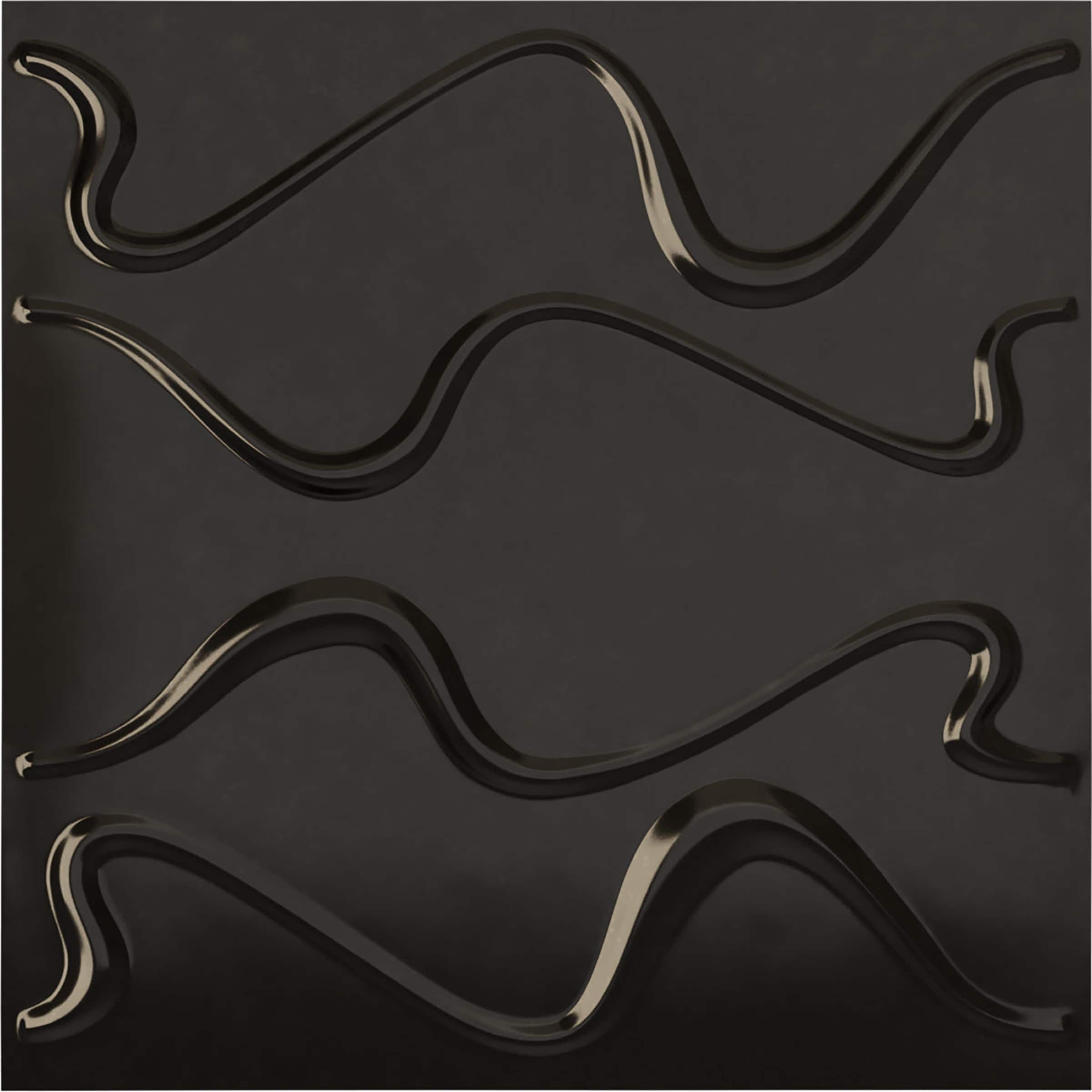 Ekena Millwork WP20X20VEECA 19-5/8-in x 19-5/8-in Embossed Paintable/Stainable Black PVC Wall Panel (