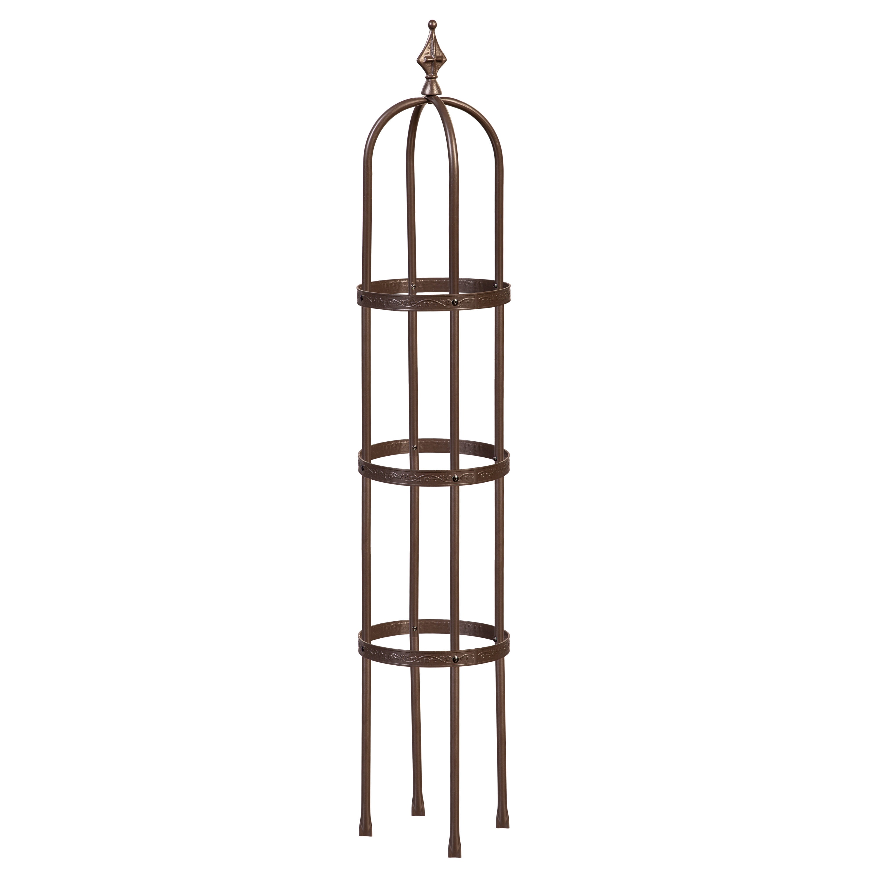 Evergreen PHD081ECM 10.63-in W x 60.5-in H Bronze Steel Traditional Garden Trellis For Climbing Plants For Cucumbers For Roses For Tomatoes