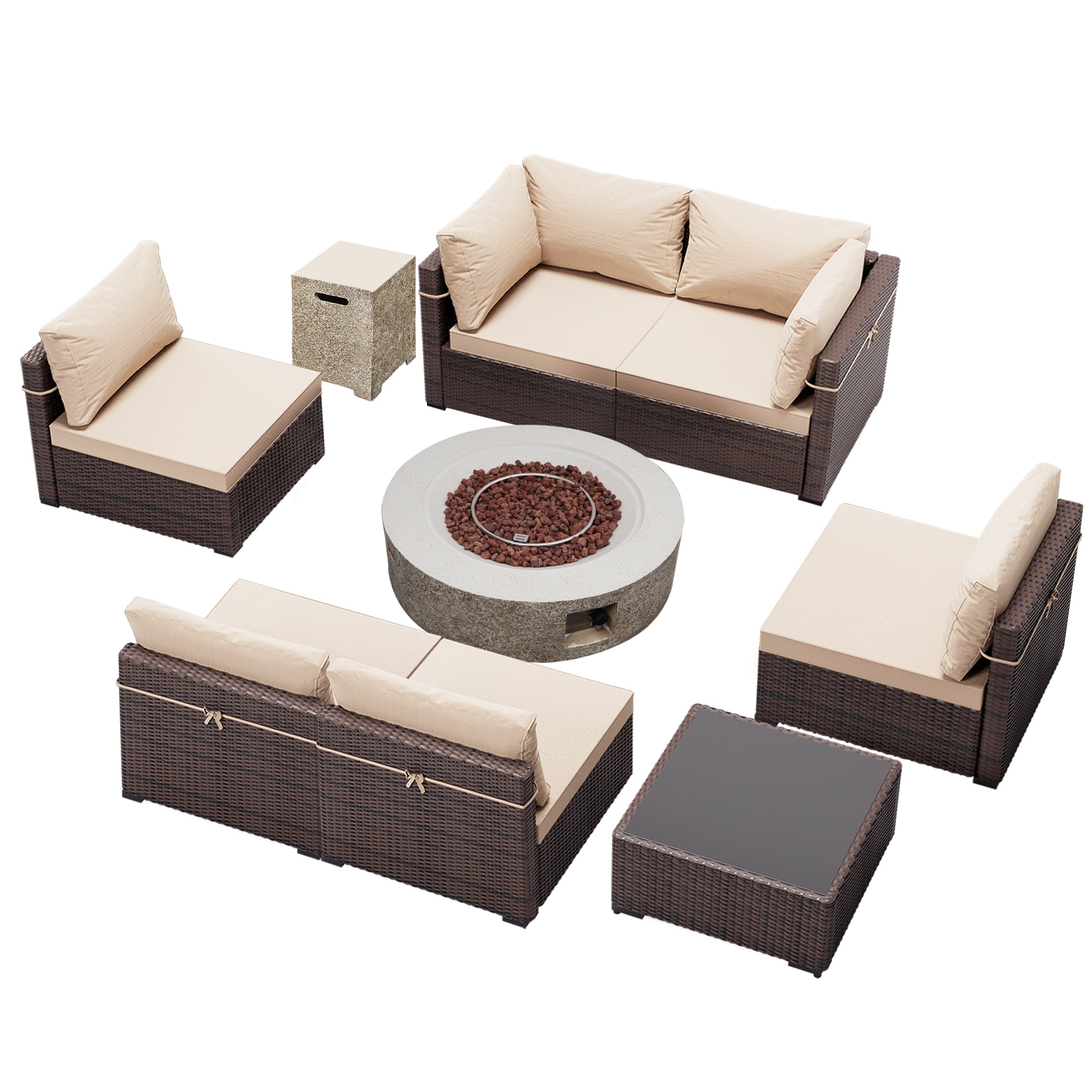 UPHA PL-2CZ-42QBE-Z1-T Patio-Conversation-Sets - View #2