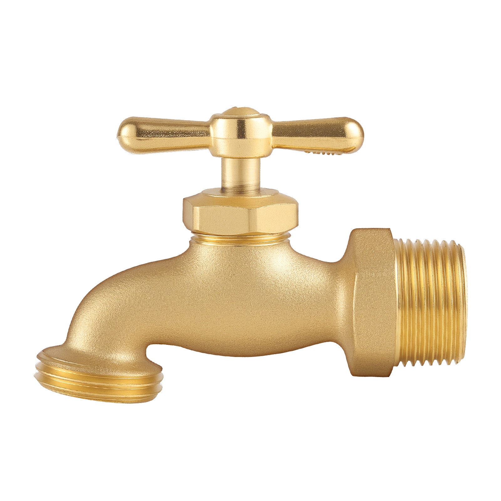VEVOR - Hose Bibb 3/4in MIP x 3/4in MHT Connection Multi-Turn Garden Valve Heavy Duty Brass Ho...