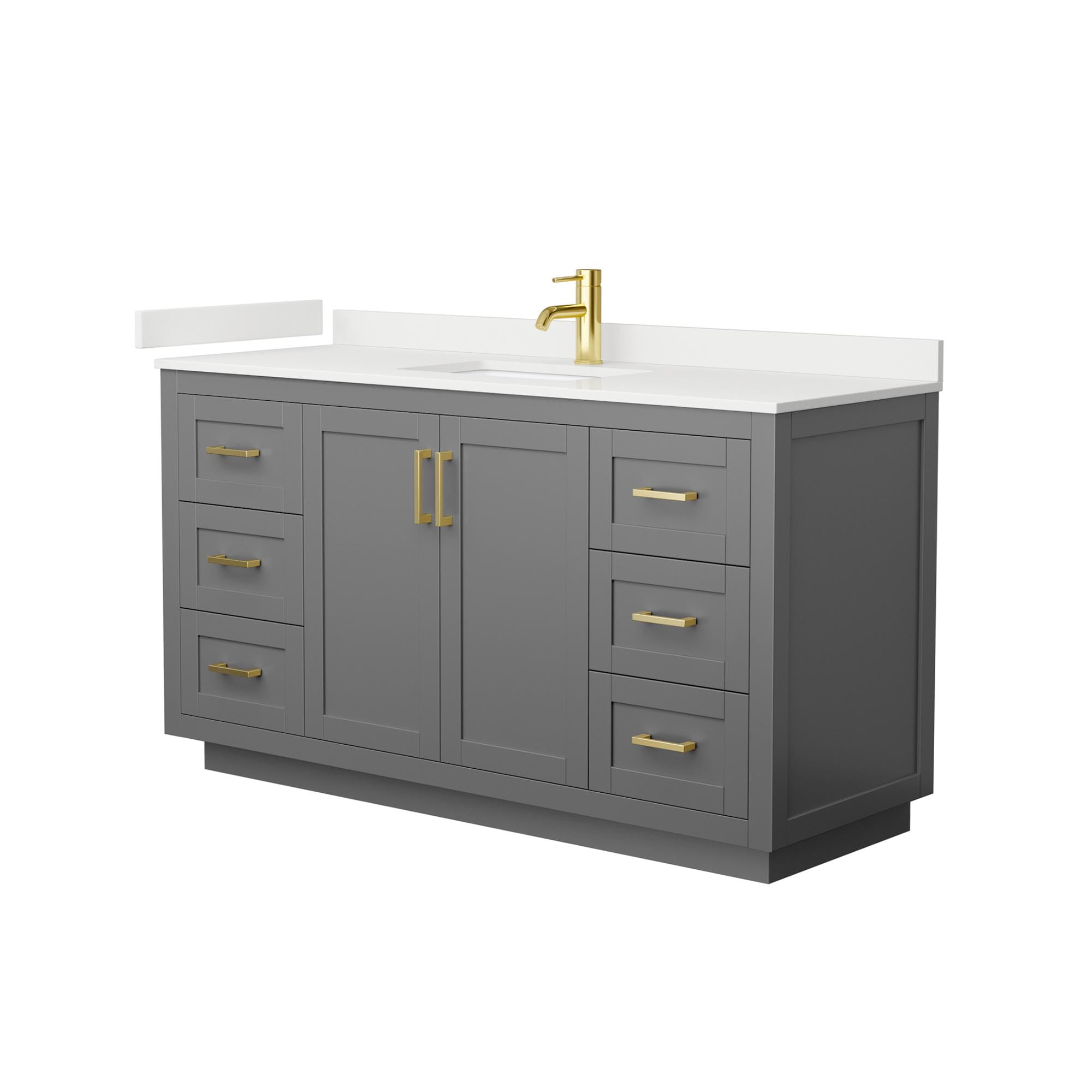 Wyndham Collection WCF292960SGGWQUNSMXX Bath-Vanity-Combo - View #2
