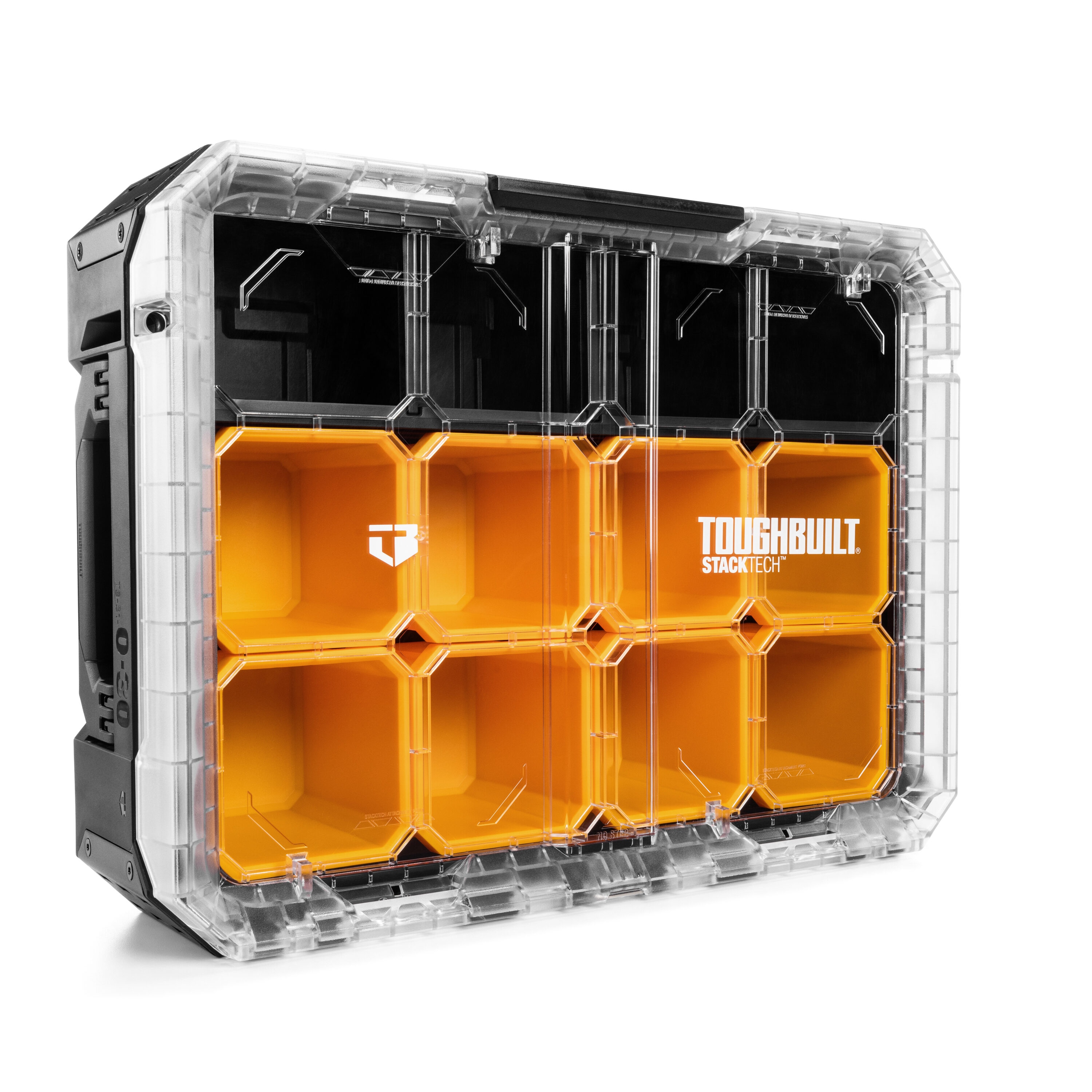 TOUGHBUILT STACKTECH Compact Low-Profile 12-Compartment Plastic
