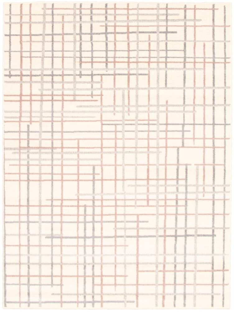 ECARPETGALLERY 315523 Tessa 8 x 10 (ft) Loomed Polypropylene Pink Cream Silver Rectangular Indoor Bohemian/Eclectic Area rug