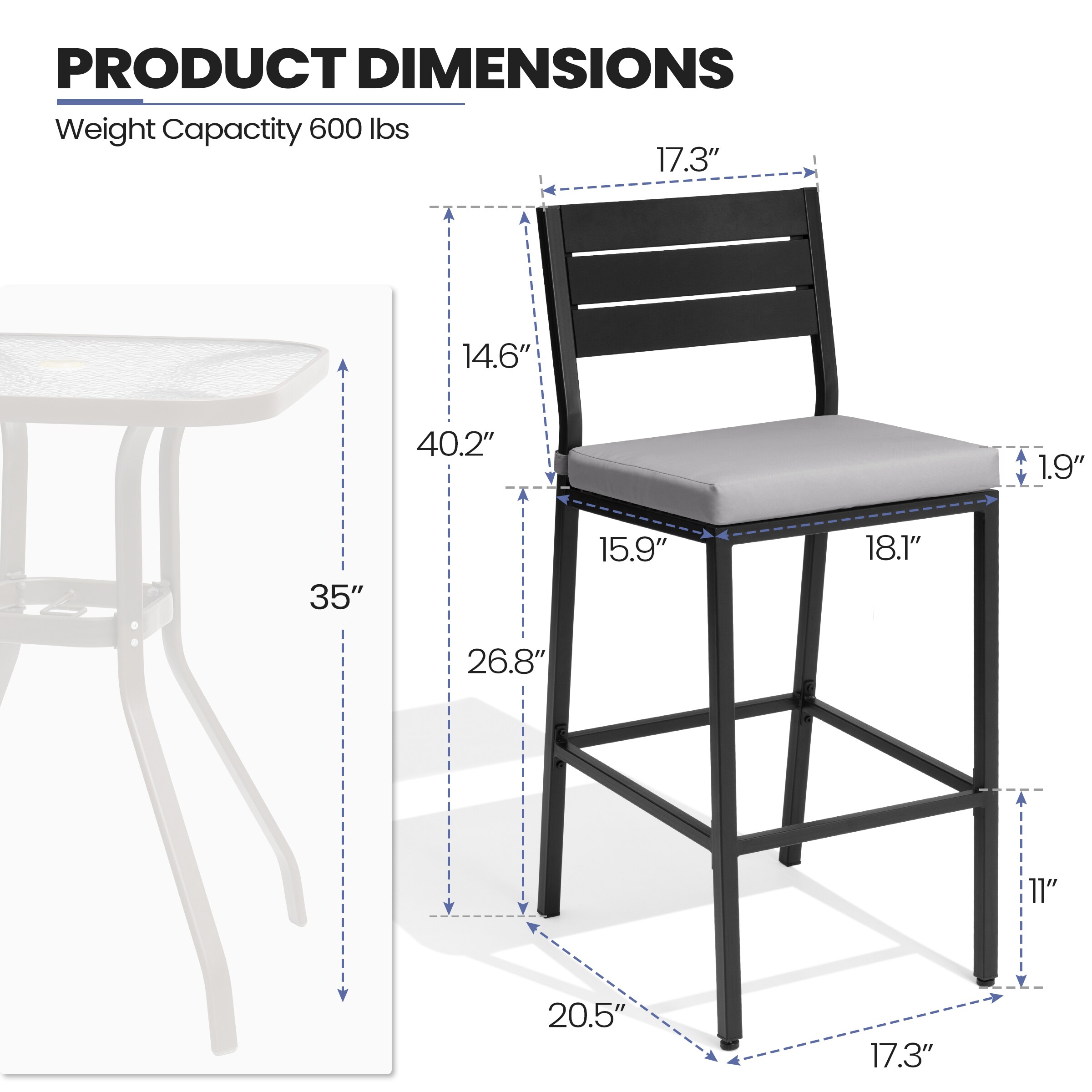 Crestlive Products CL-ST014LGY-2 Patio-Chairs - View #3