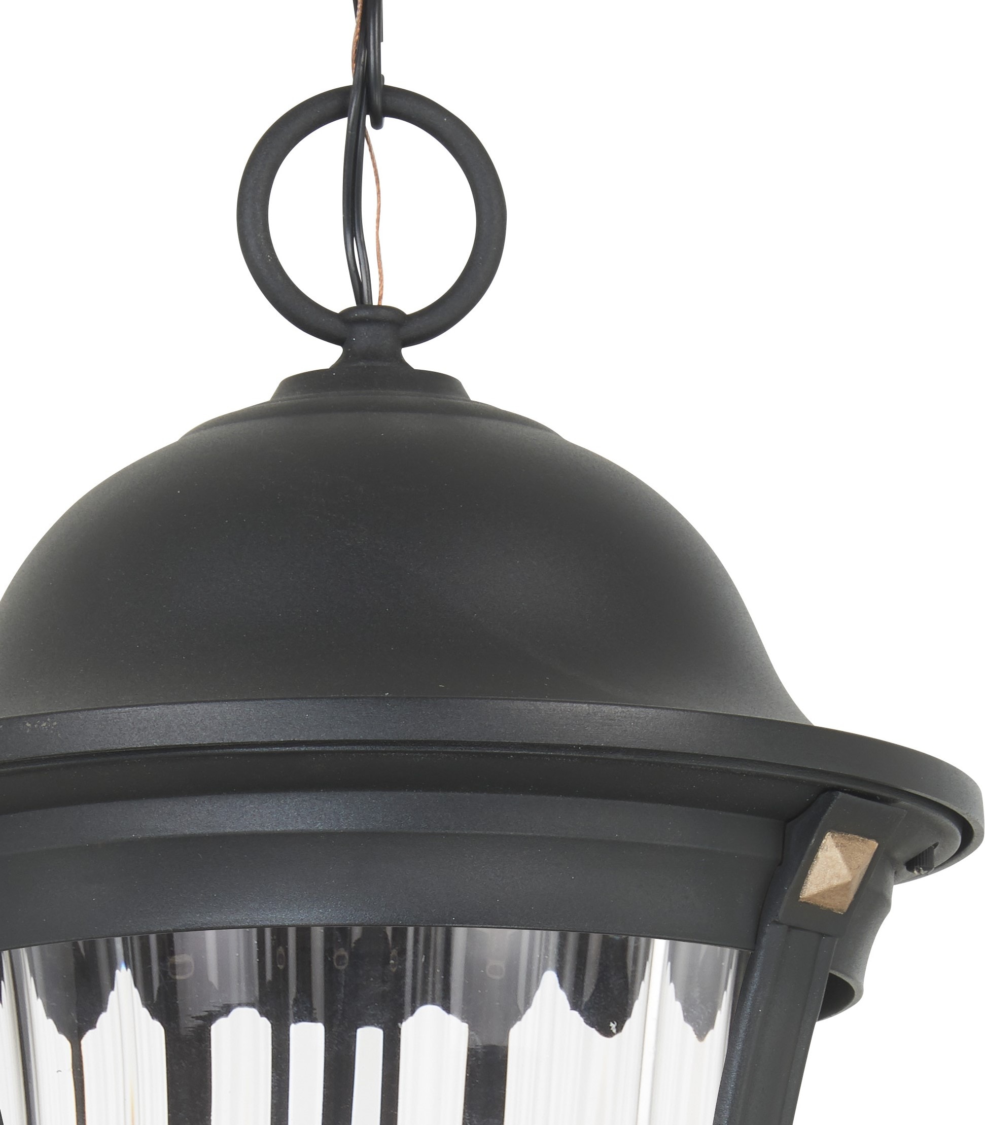 Peale Street Black and Gold 4-Light Outdoor Hanging Lantern