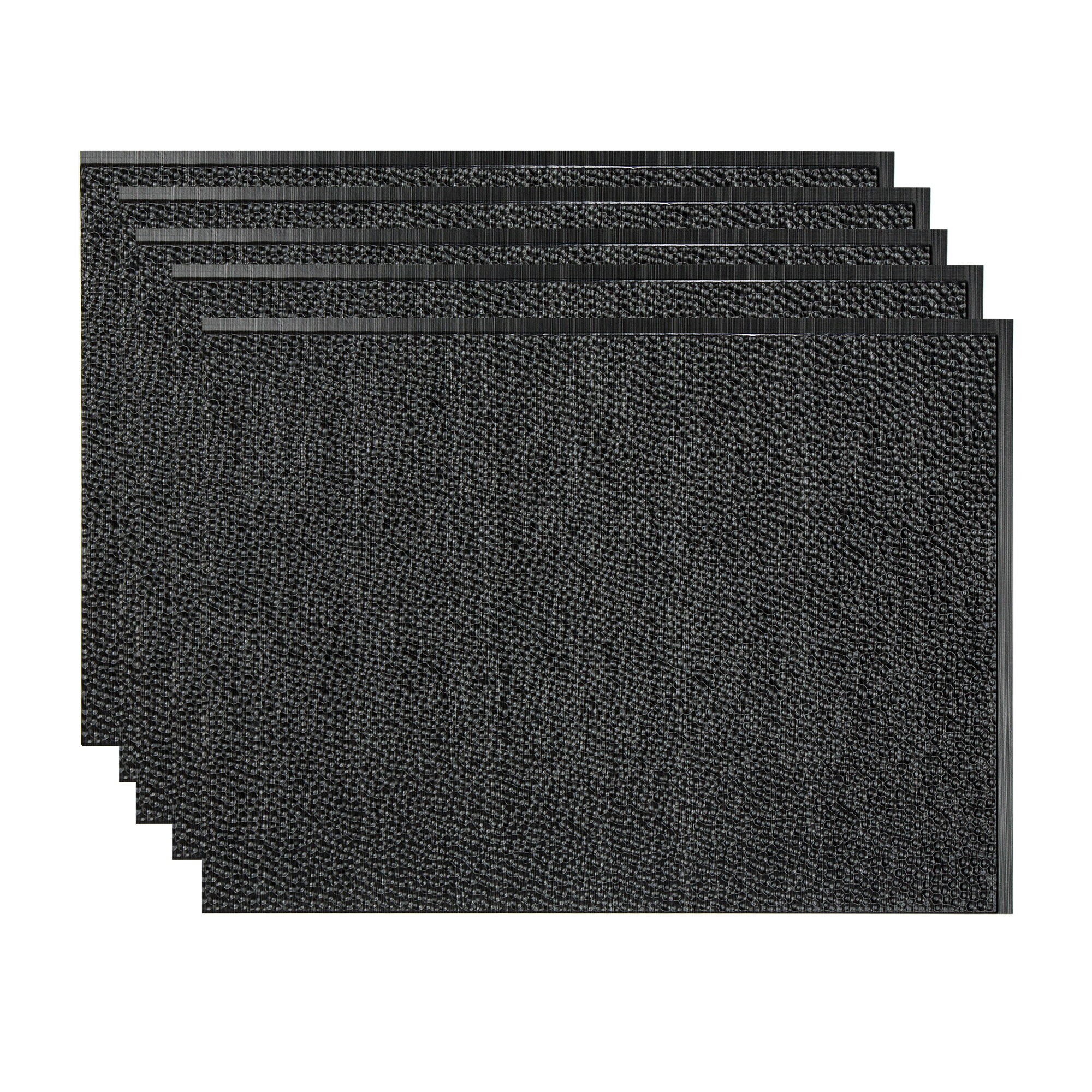 Fasade PB5542 Brushed Onyx 18-in x 24-in Multi-finish PVC Tin Look Wall Tile (15-sq. ft/ Carton)