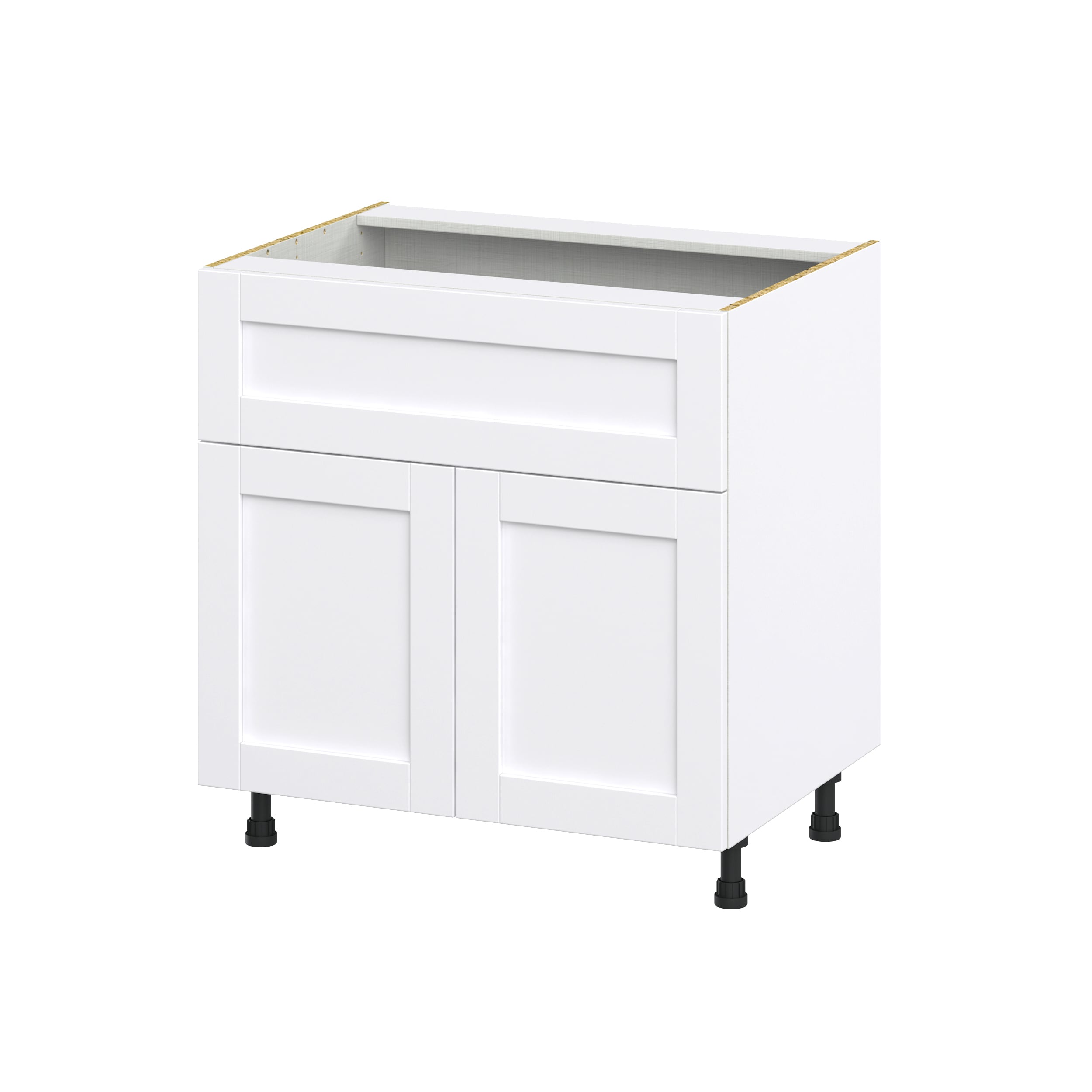 Hugo&Borg DSB33A-RM Rosemont 33-in W x 34.5-in H x 25-in D Glacier White Base Fully assembled Cabinet (Recessed Panel Shaker)