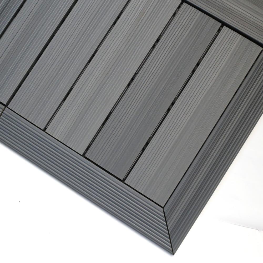 Westminster Gray Composite Deck Tile Corner Trim