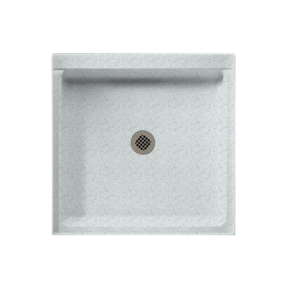 SWAN SF03232MD.053 32-in W x 32-in L x 5.5-in H Tahiti Gray Neo-angle Shower Pan Base (Center Drain)