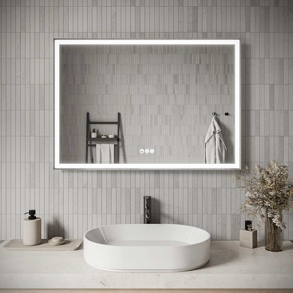 Streamline M-2220-265 40-in x 28-in Beveled Frameless Rectangle Dimmable LED Lighted Fog Free Bathroom Vanity Mirror ( Mirror )
