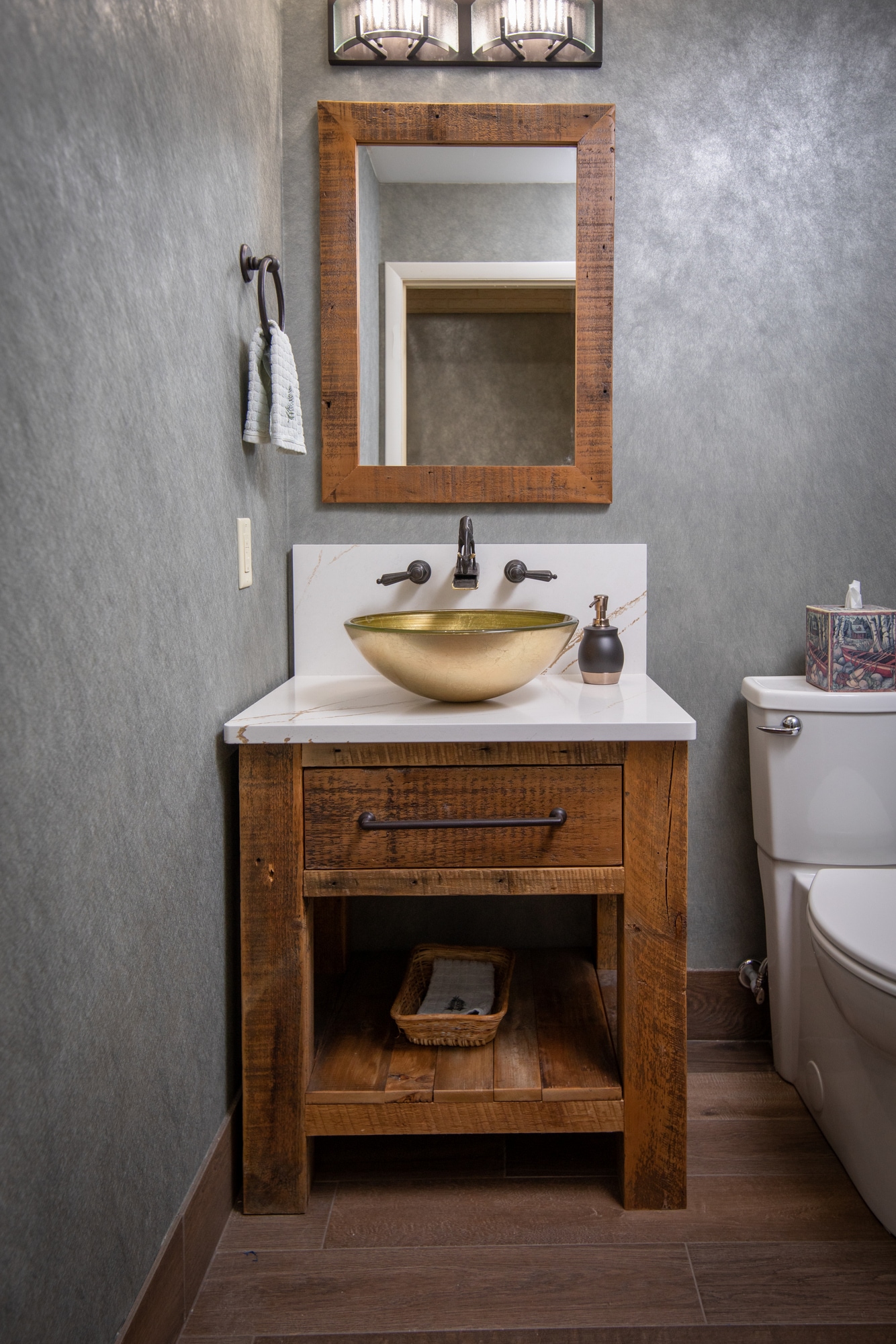 Khaki Tempered Glass Round Above-Counter Bathroom Sink
