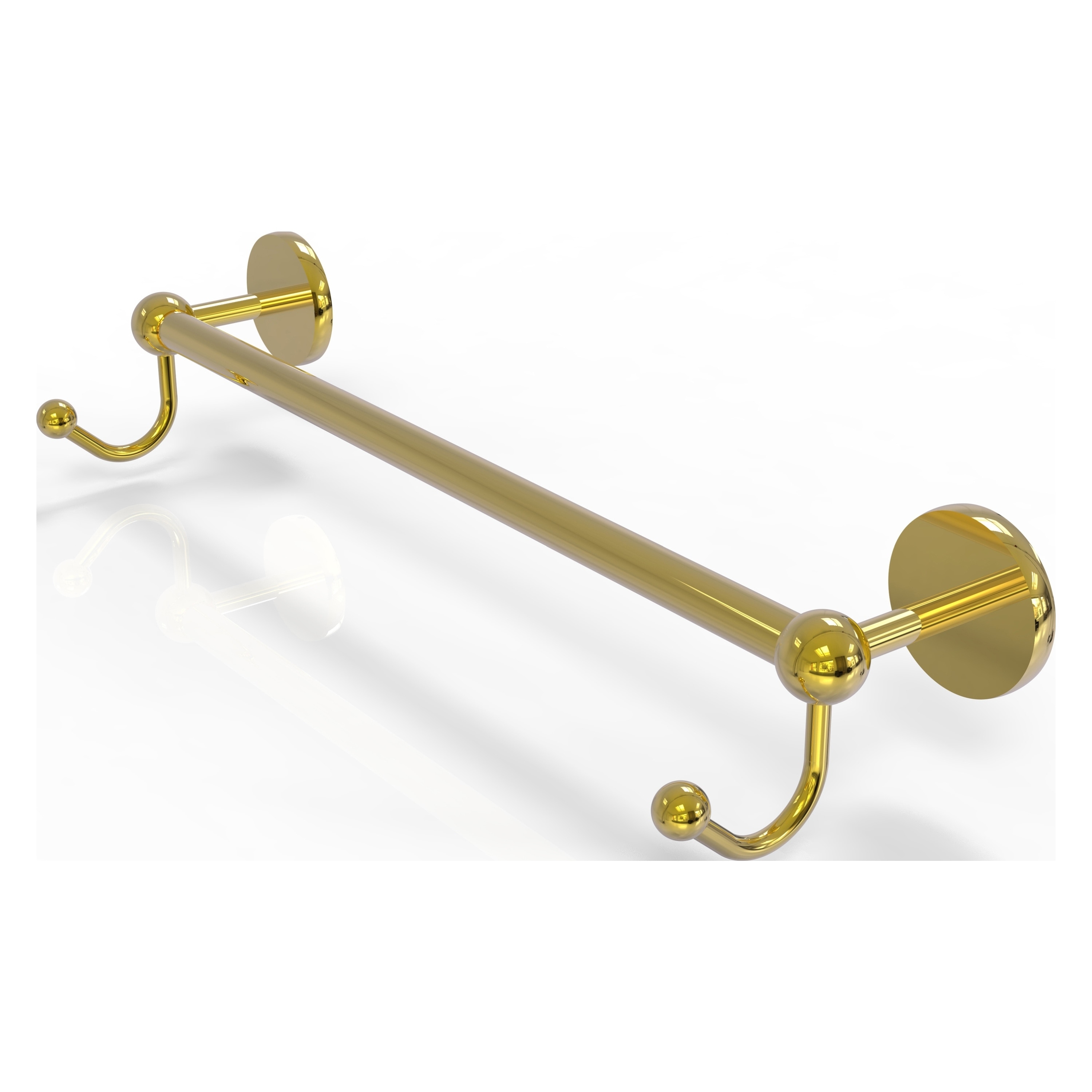 Allied Brass P1000-41-18-HK-PB Prestige Skyline 18-in Polished Brass Wall mount Single Towel Bar