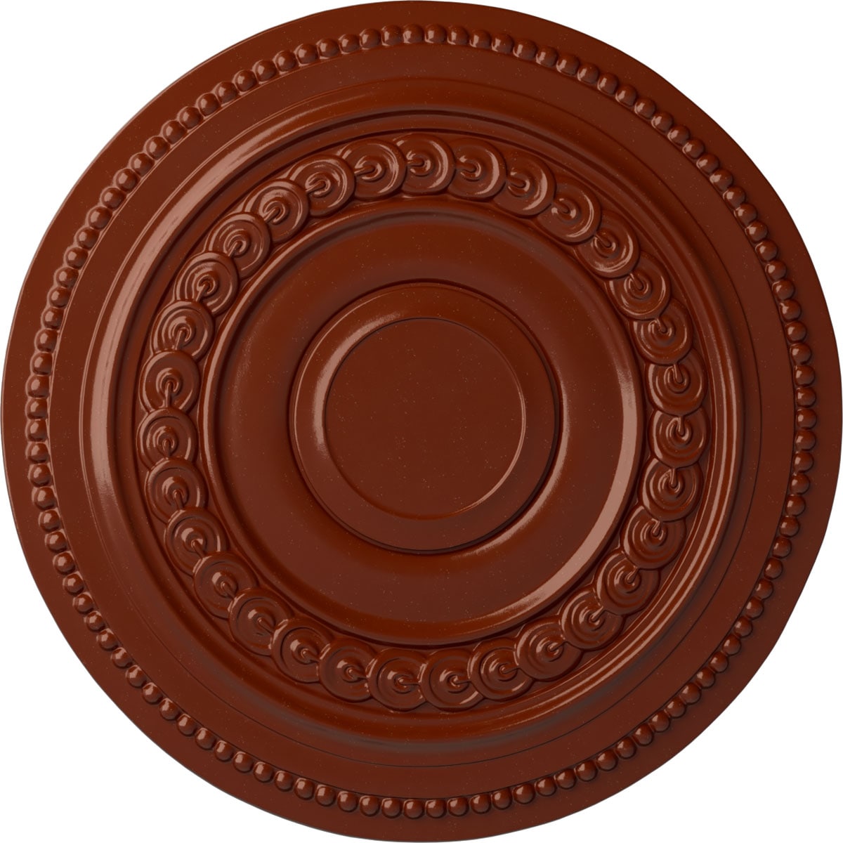 Ekena Millwork CM18OLFIF Oldham 18-in W x 18-in L Painted Firebrick Polyurethane Whole Ceiling Medallion