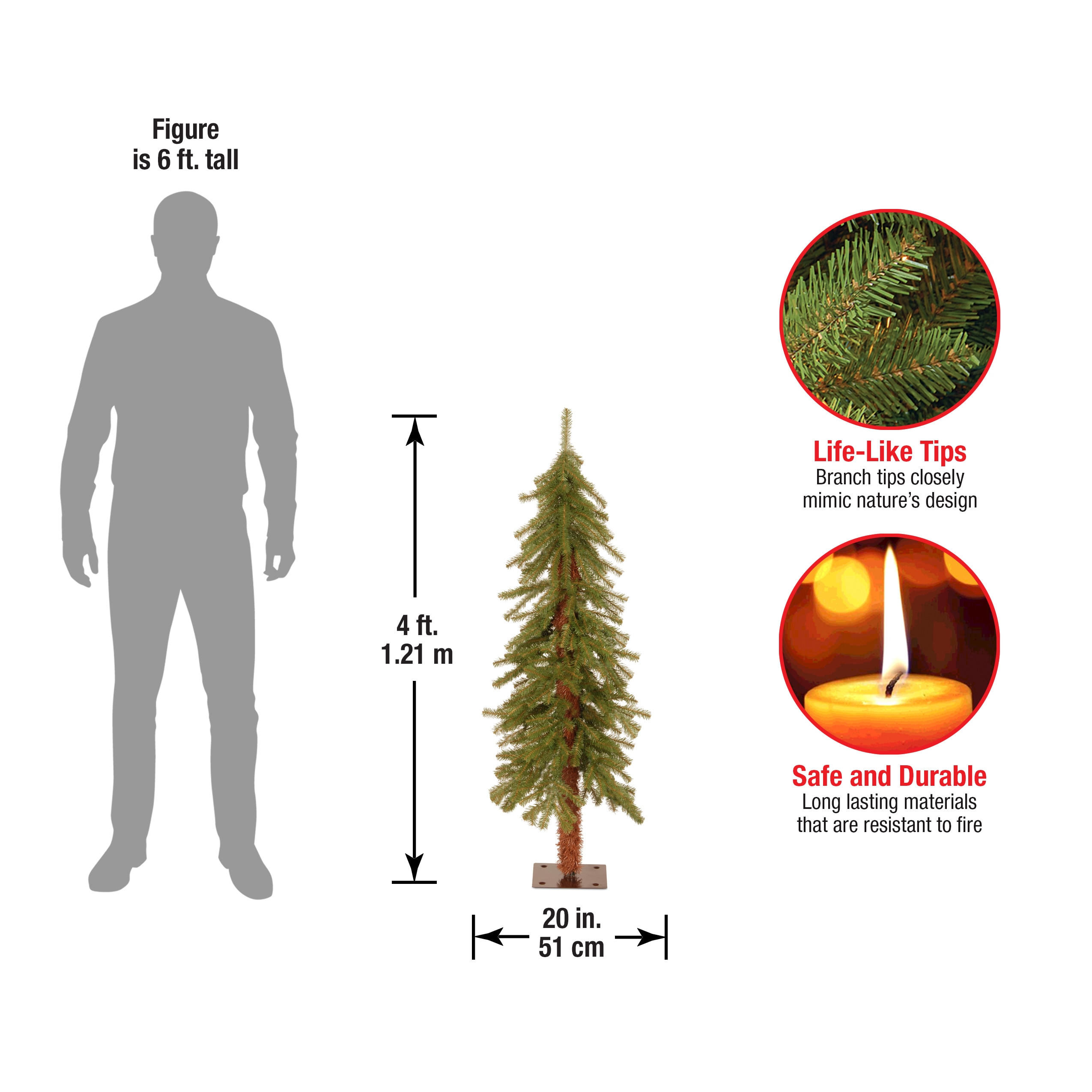 National Tree Company CED7-40-S Artificial-Christmas-Trees - View #4