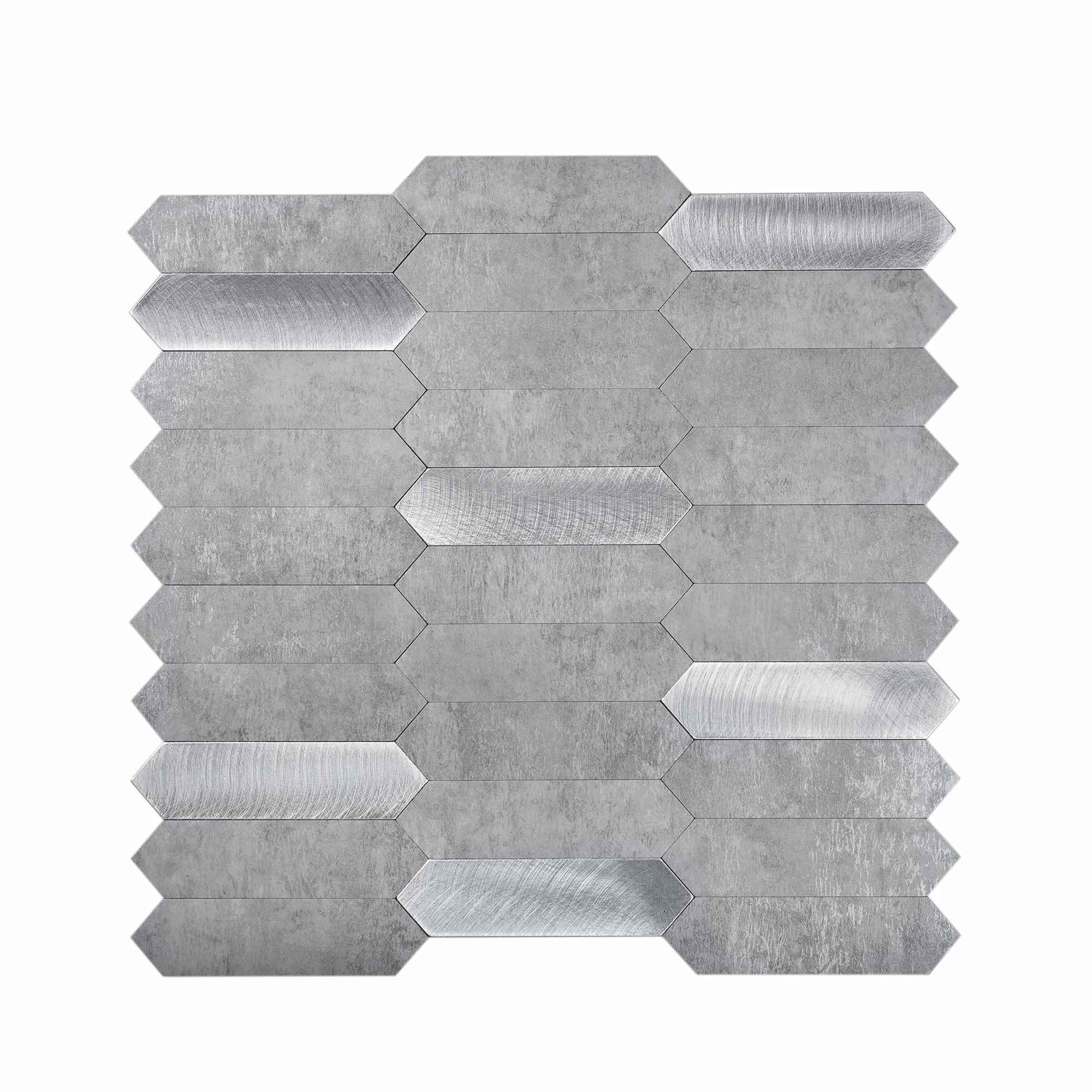 Apollo Tile TCPLST9908 Brisk Gray and Silver 12-in x 12-in Brushed PVC Wood look Standard Wall Tile ( 20-sq ft Carton )