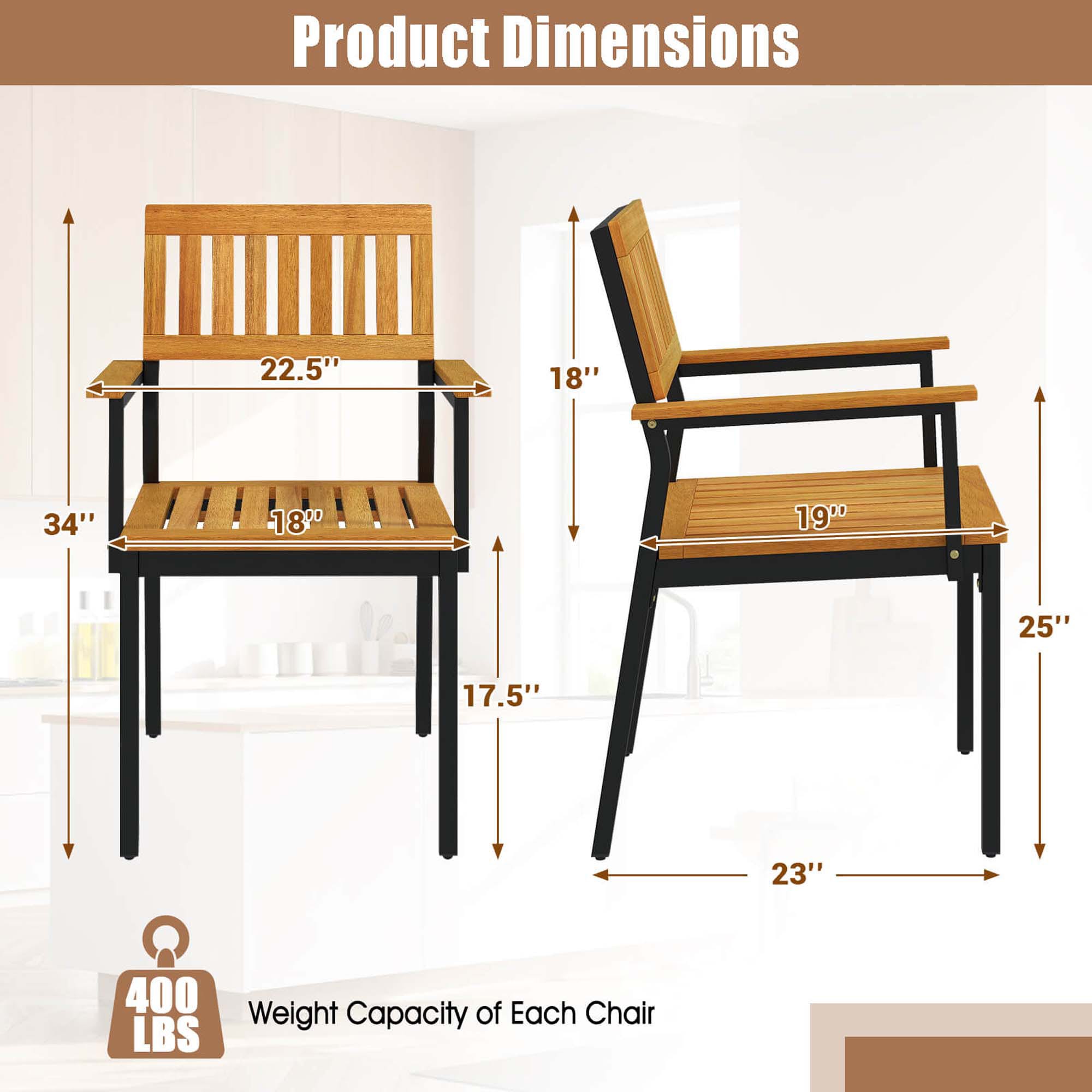 Costway HCST04218 Dining-Chairs - View #2