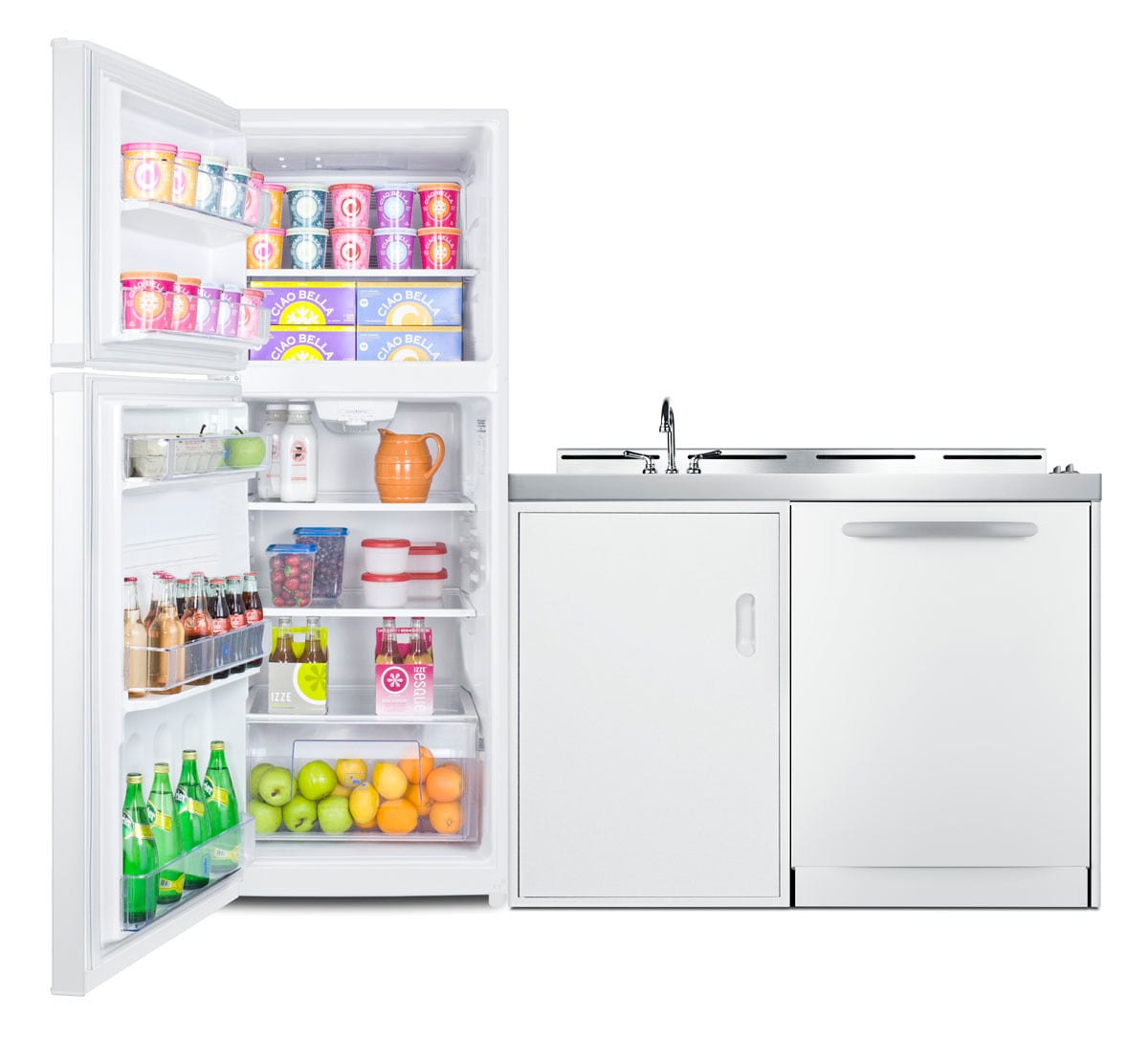 Summit Appliance All In One Combination Kitchen With Refrigerator