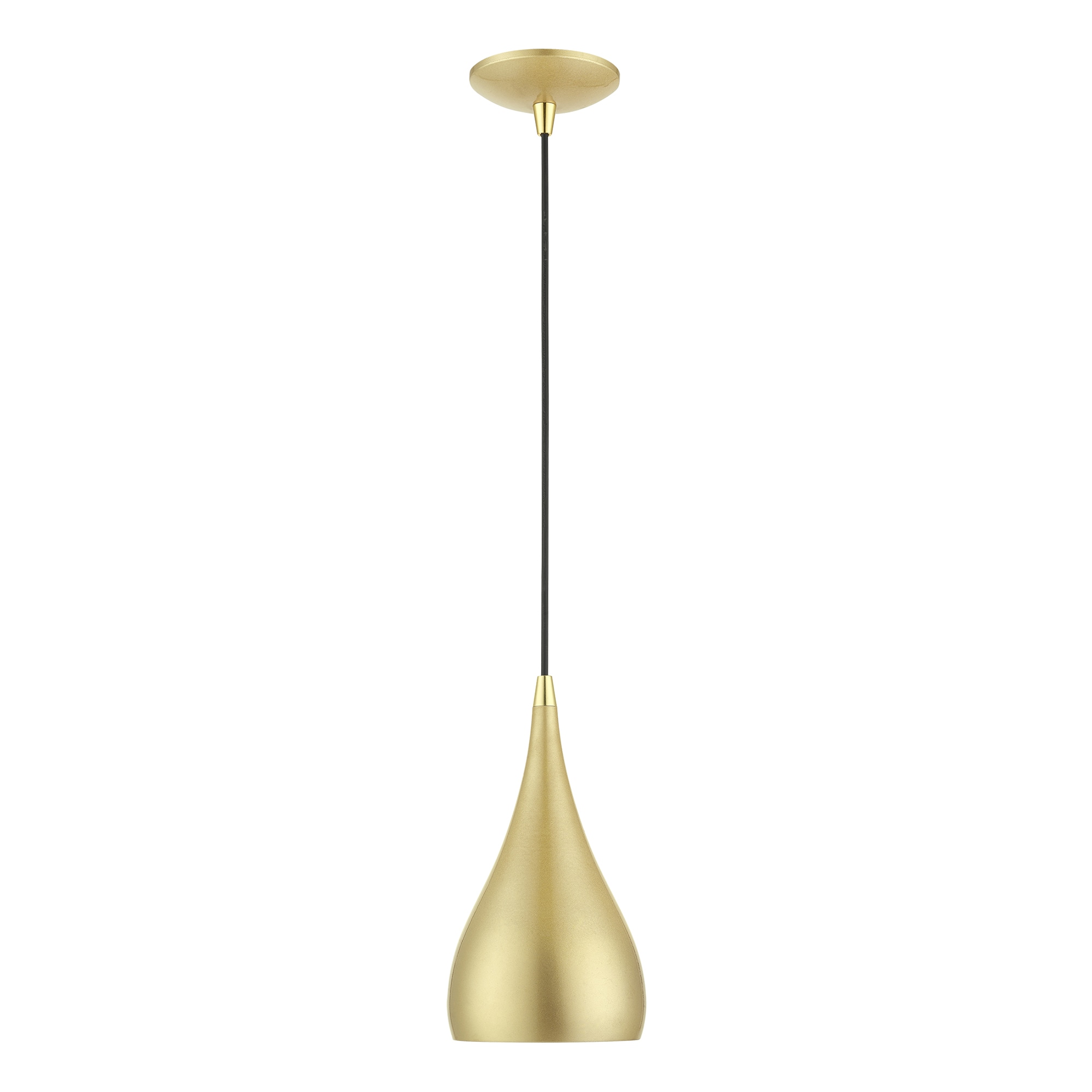Soft Gold and Polished Brass Mini Pendant Light