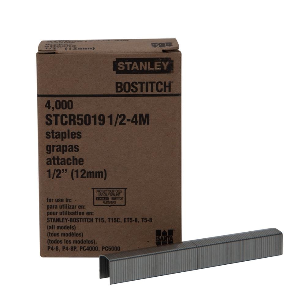 Bostitch STCR50191/2-4M 1/2-in Leg x 7/16-in 0.5 -Gauge Tacking staples 4032 -Per Box