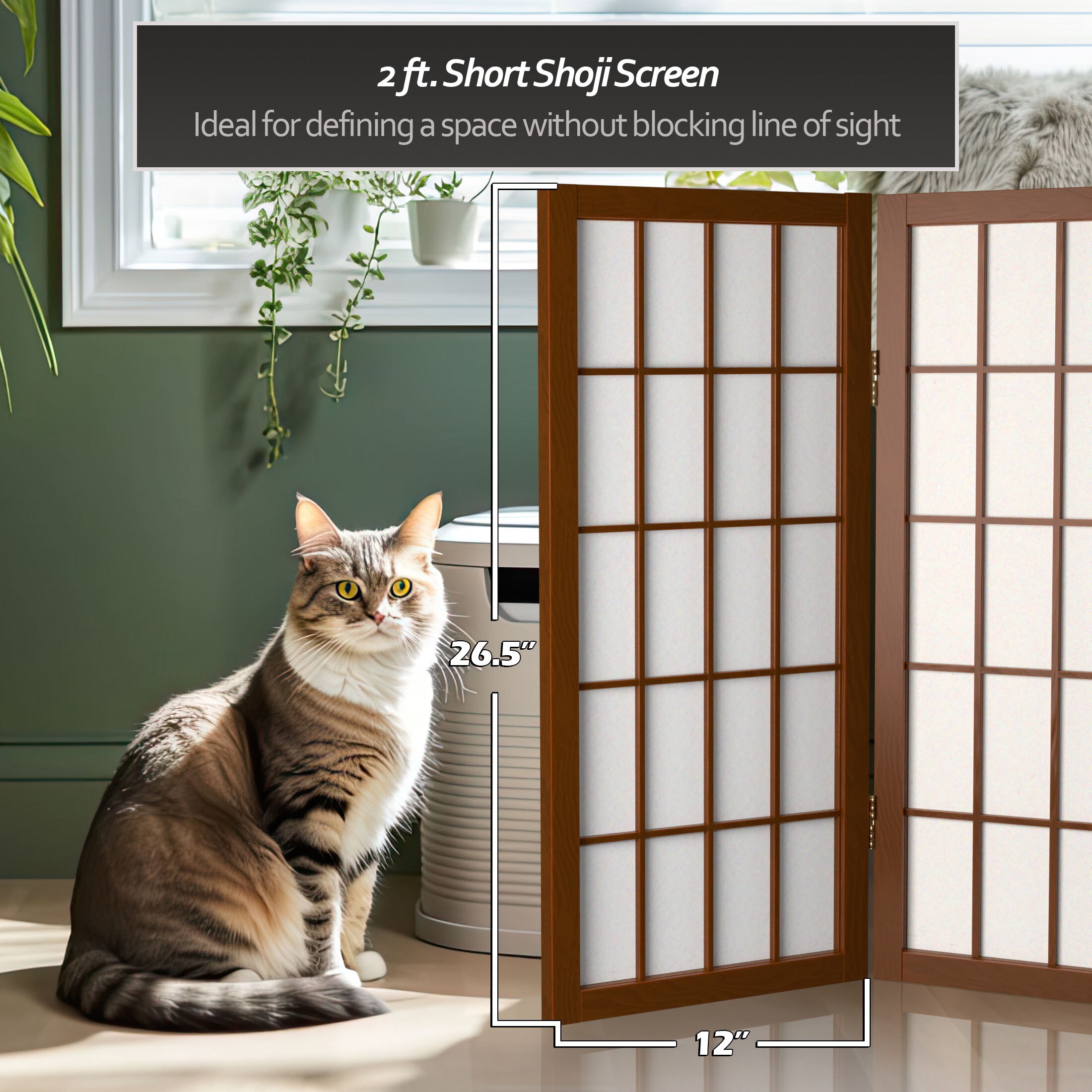 Oriental Furniture WP24-WAL-3P Indoor-Privacy-Screens - View #5