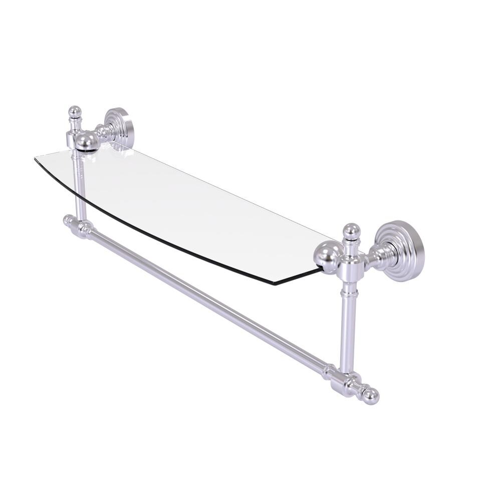 Allied Brass RW-33TB/18-SCH Retro Wave Satin Chrome Wall mount Bathroom Shelf ( 18-in x 5-in x 5-in )