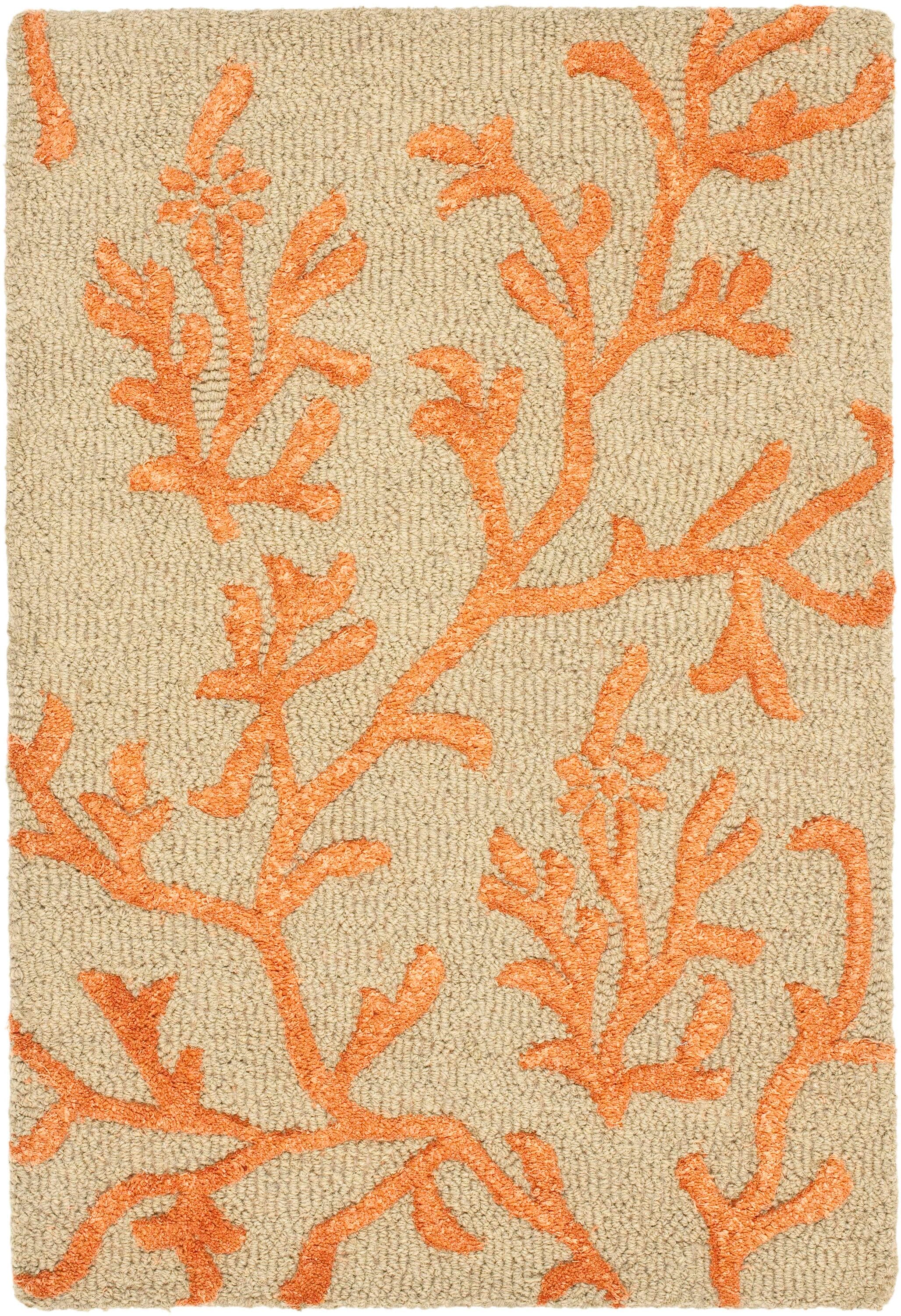 SAFAVIEH Soho Azalea Floral Wool Area Rug, Green/Gold, 2' x 3'