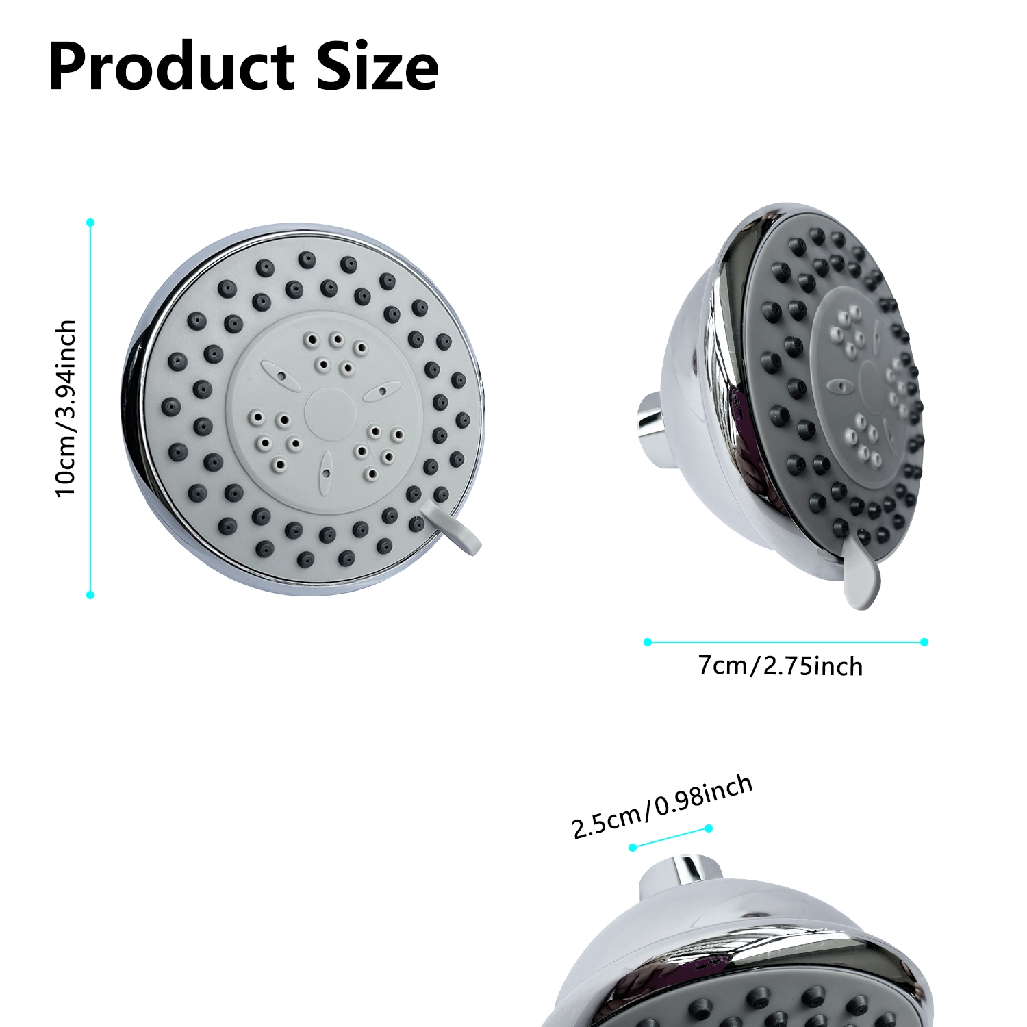 Clihome TWHSB015-5CH Fixed-Showerhead - View #2