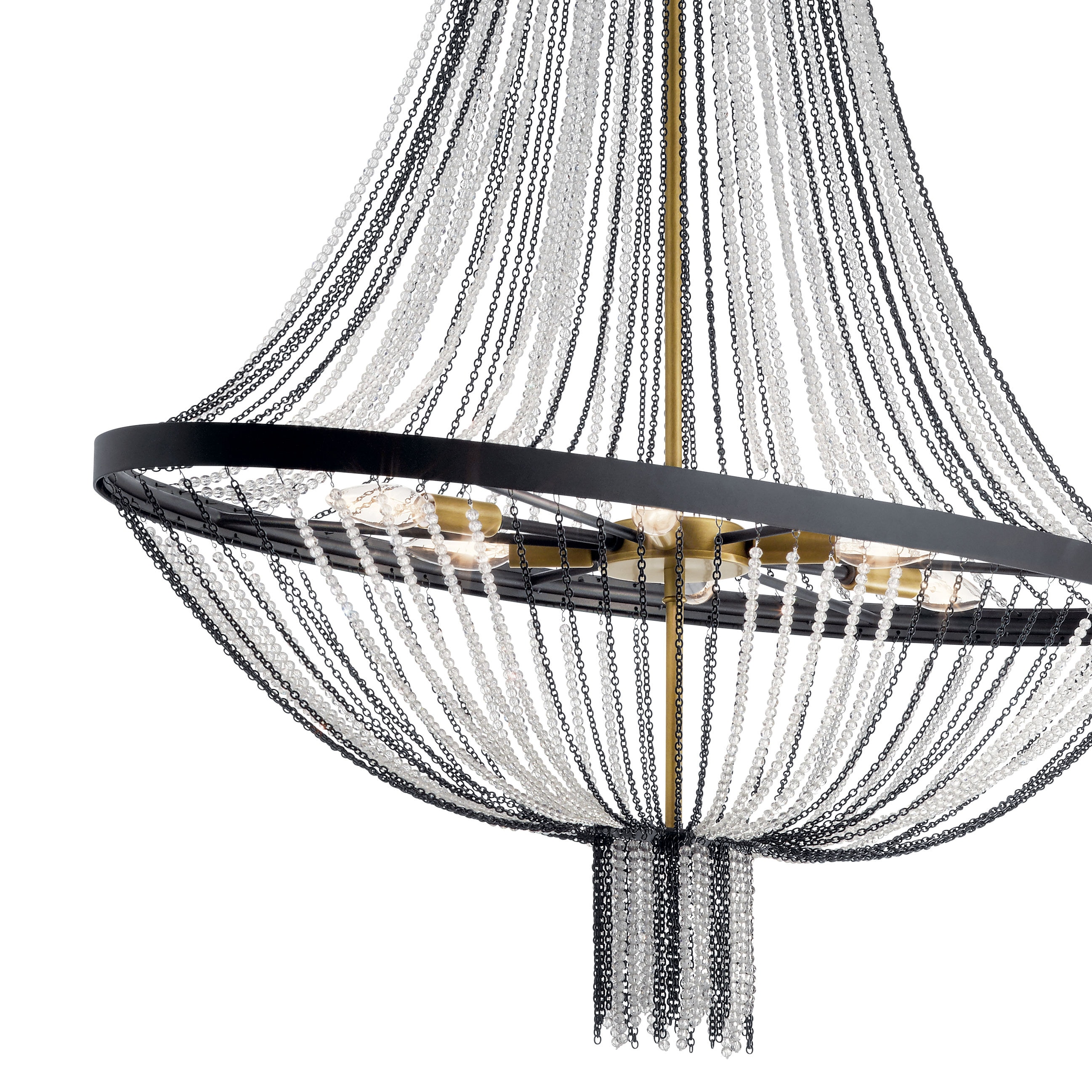 Kichler Alexia 6-Light Black Traditional Beaded Chandelier