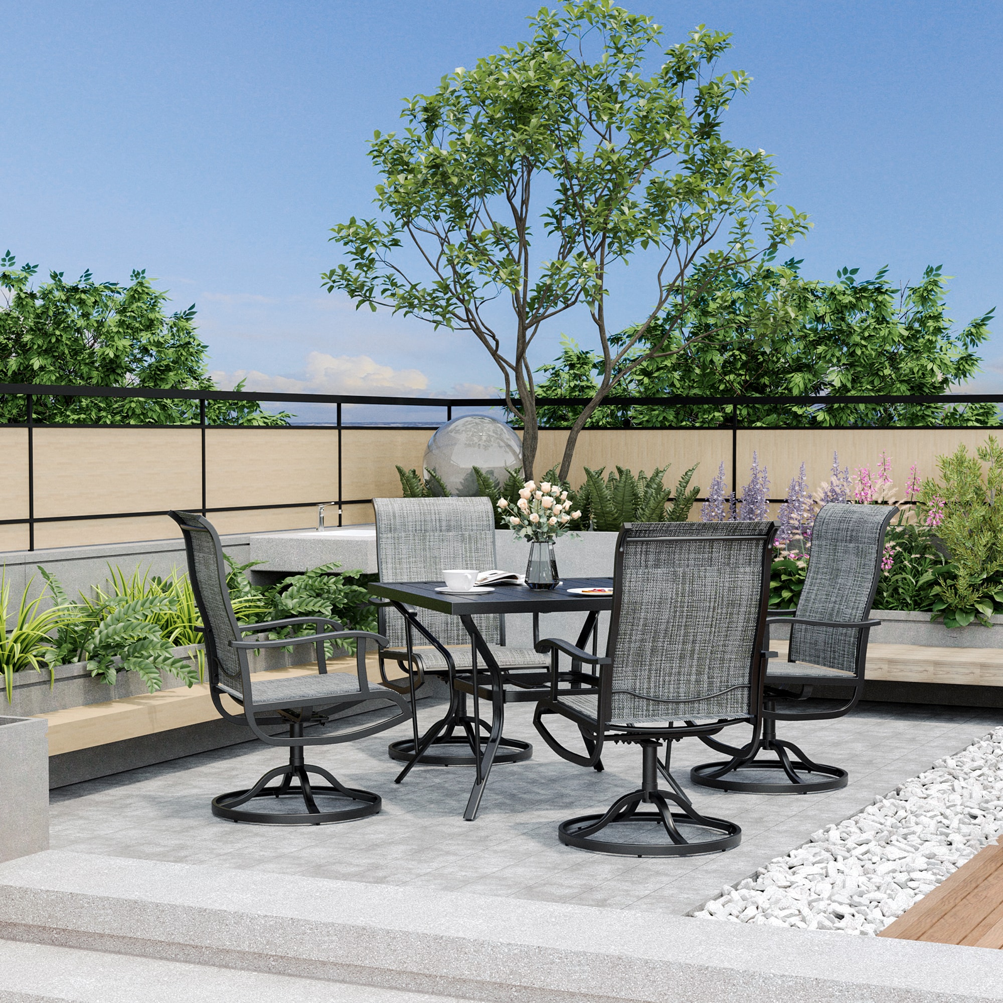PamaPic TS-CZ-ZY-5JT-G-WL1 Patio-Dining-Sets - View #4