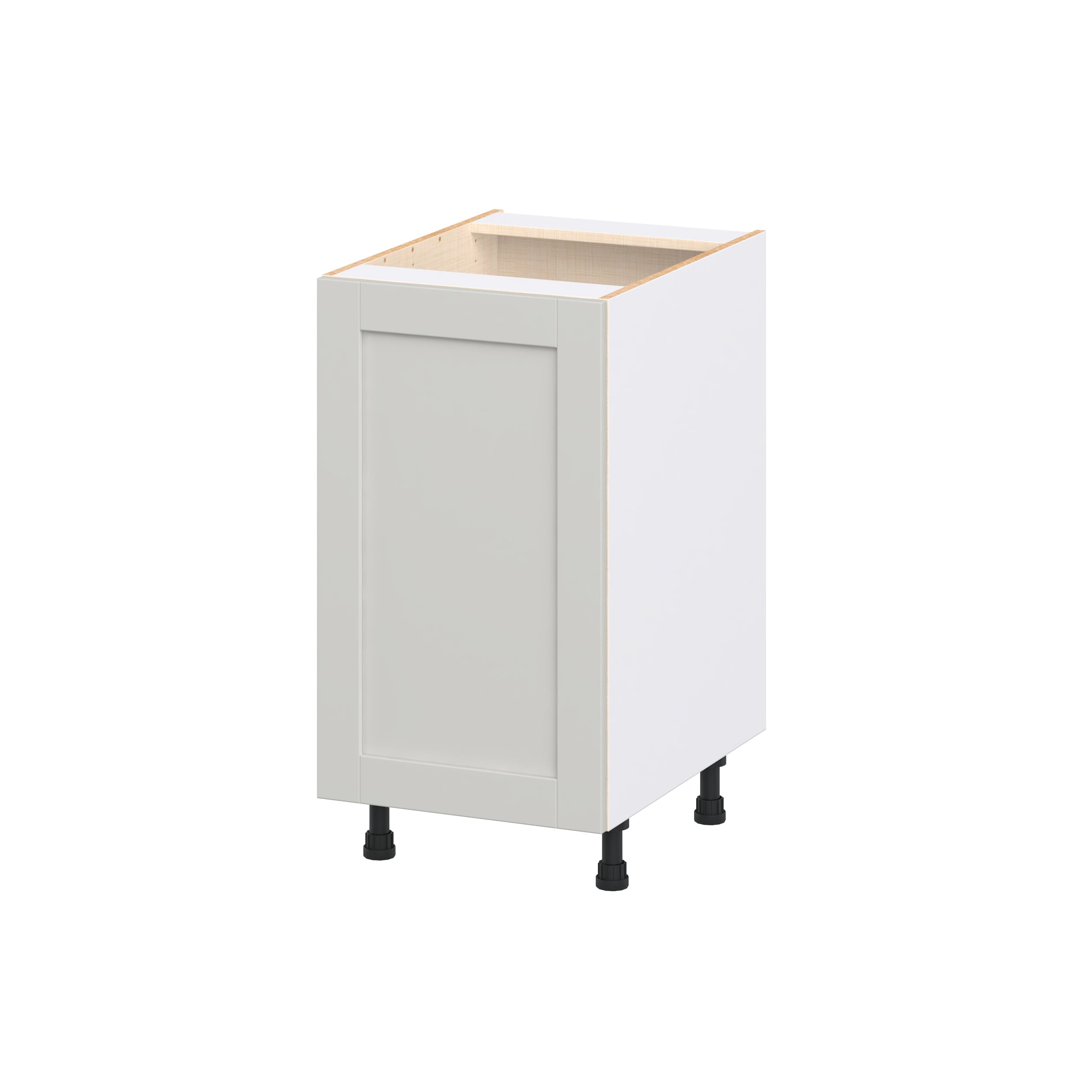 Hugo&Borg DSB18FH(L/R)-CH Charlesberg 18-in W x 34.5-in H x 24.5-in D Light Gray Base Fully assembled Cabinet Flat Panel Shaker