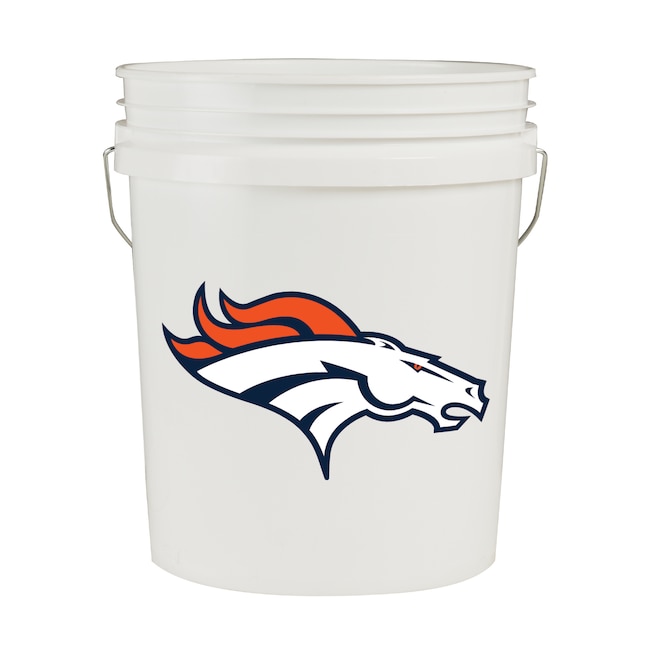 WinCraft Sports Denver Broncos 5 GAL Bucket 1-Gallon Plastic Paint Bucket