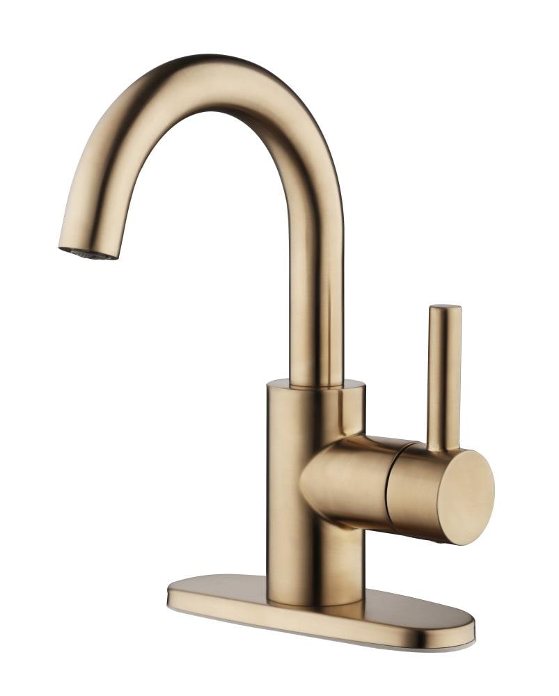 Jacuzzi Duncan Brushed Bronze 2-Handle 4-in Bathroom Sink Faucet with Drain 