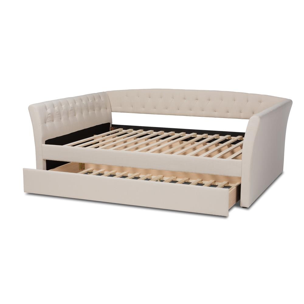 Baxton Studio Delora Beige Full Upholstered Daybed At Lowes.com