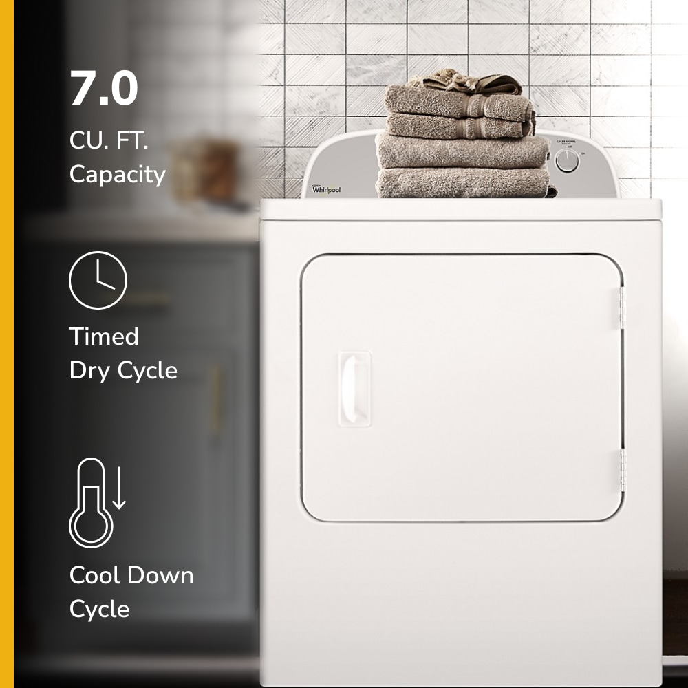 Whirlpool 7-cu Ft Vented Electric Dryer (White) WED4815EW At Lowes.com