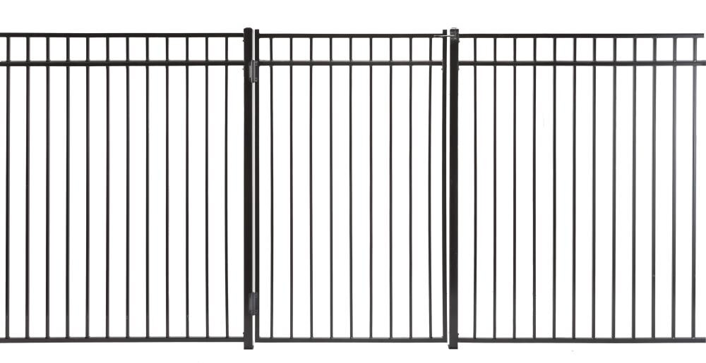 Monroe 3-ft H x 4-ft W Powder Coated Vinyl-coated Steel Flat-top Decorative Standard Fence Gate