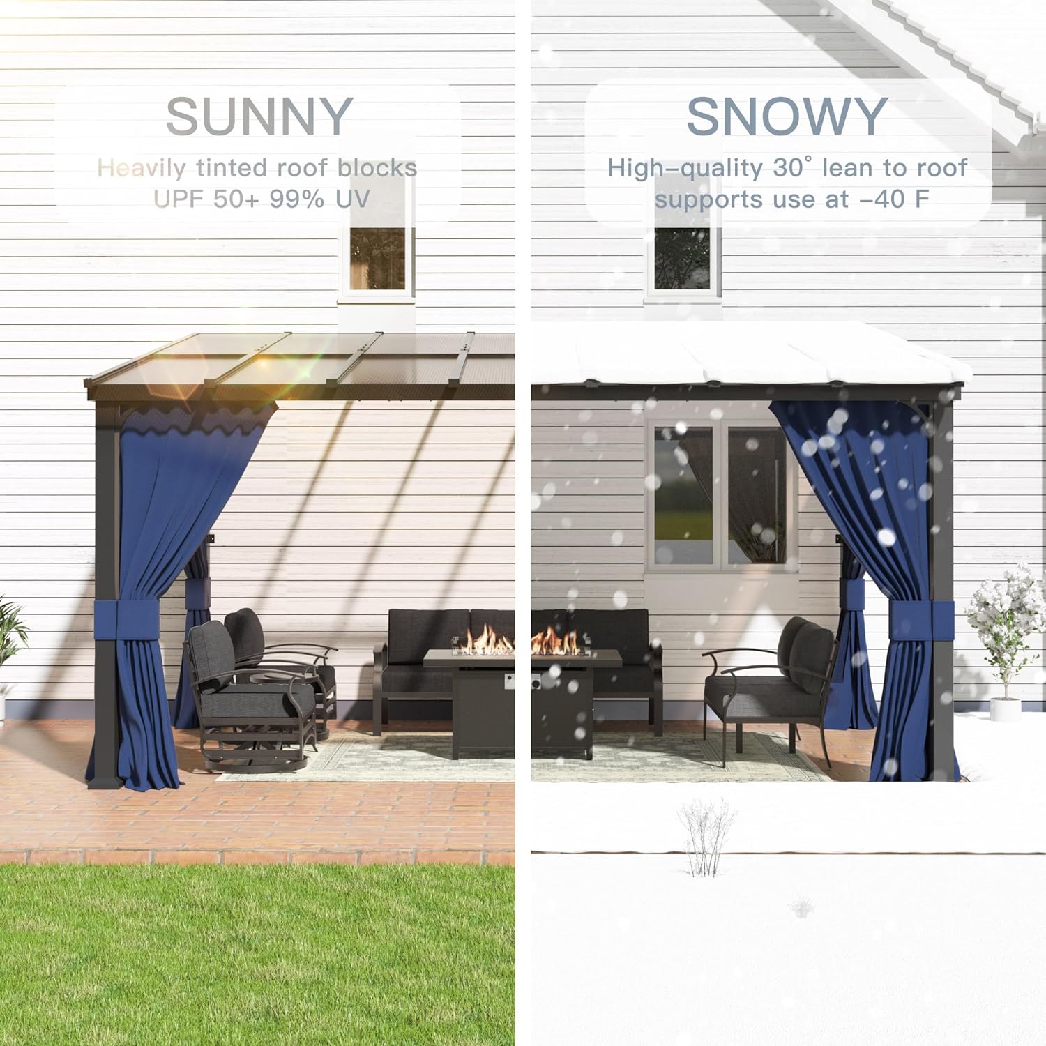 ALAULM LS-1012WMGB-NAVY Wood-Resin-Gazebos - View #8