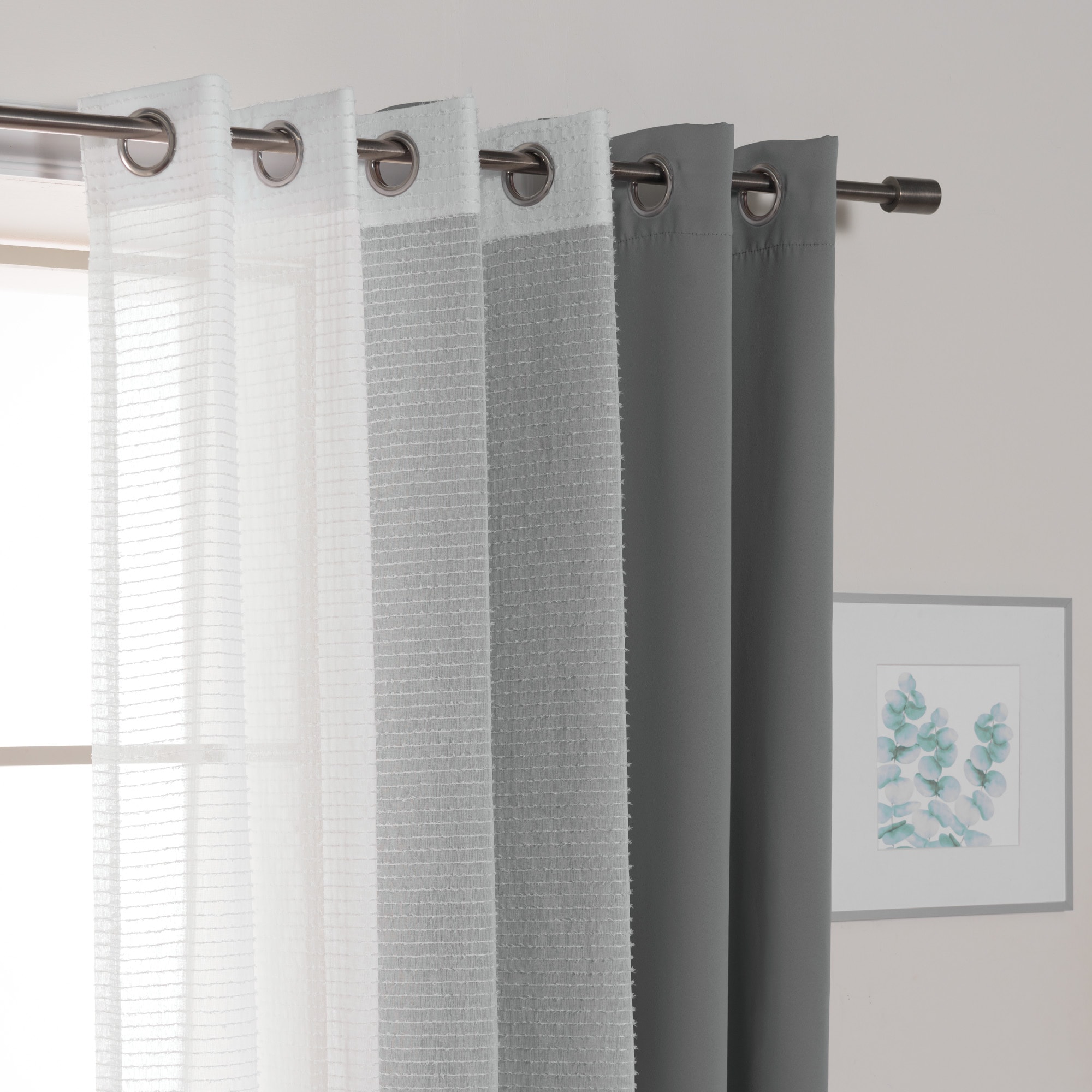 Best Home Fashion MM-STRIPE-96-GREY curtains - View #4