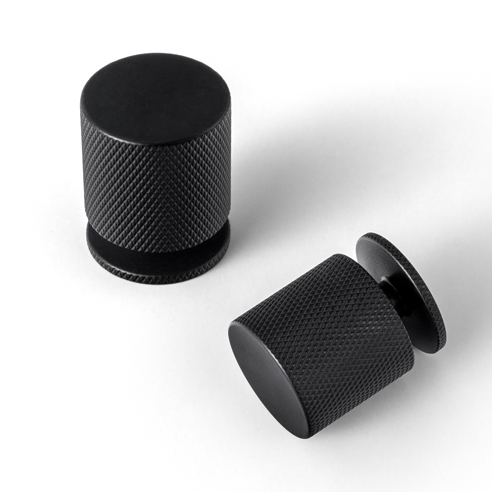 Miaokesen 2278B-DK 1-in Matte Black Mushroom Modern Cabinet Knob 6 -Pack