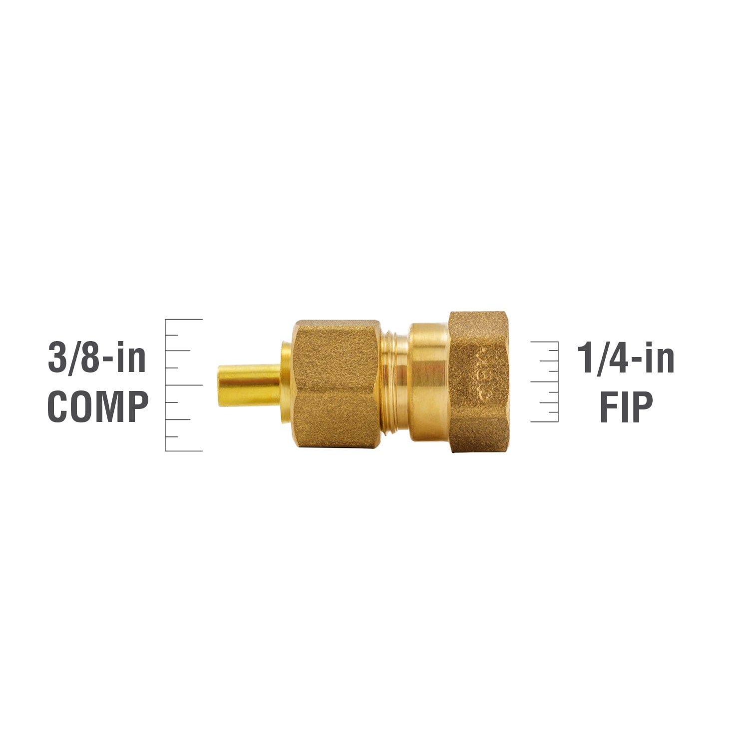Proline Series 3/8-in x 1/4-in Compression Coupling Fitting in the Brass  Fittings department at