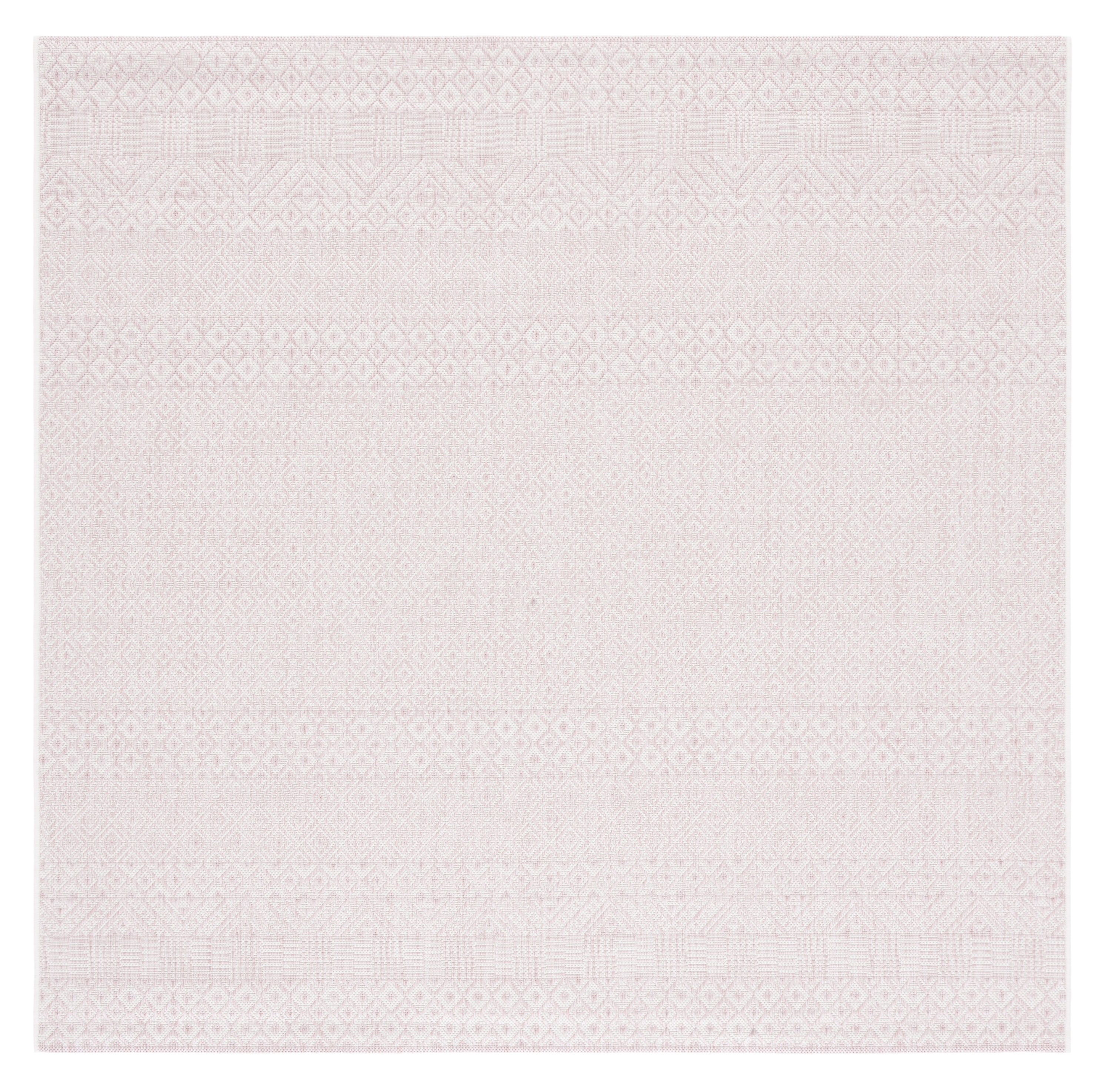 Ivory Square Easy-Care Synthetic Indoor/Outdoor Area Rug
