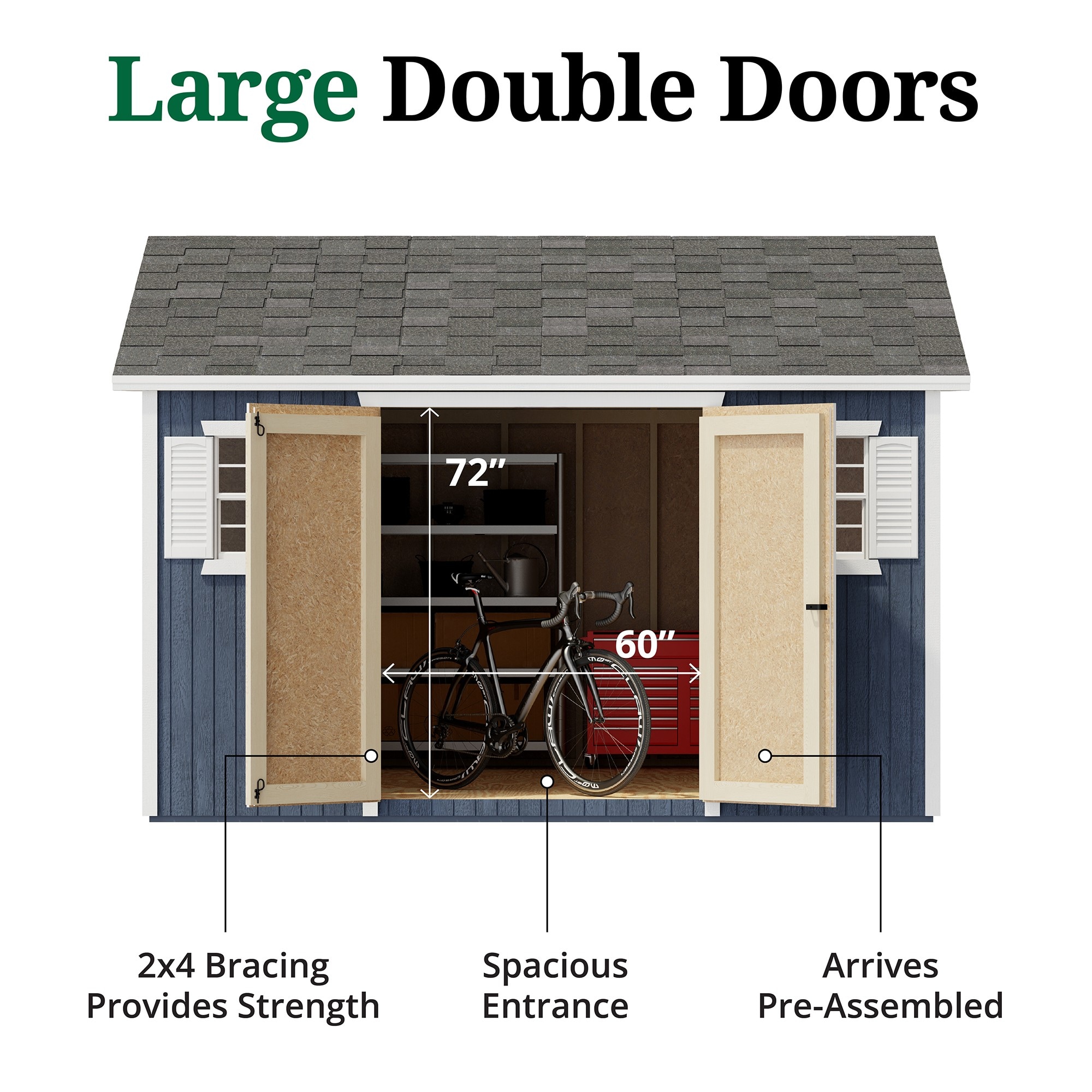 Little Cottage Co 12X12 CWS-PC-FK Wood-Storage-Buildings - View #4