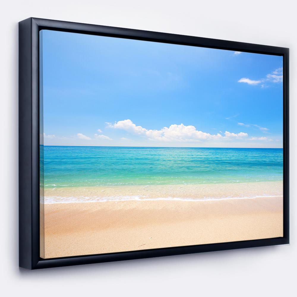 Designart FL9504-22-14-FLB Wood Floater Frame 14-in H x 22-in W Coastal Print on Canvas