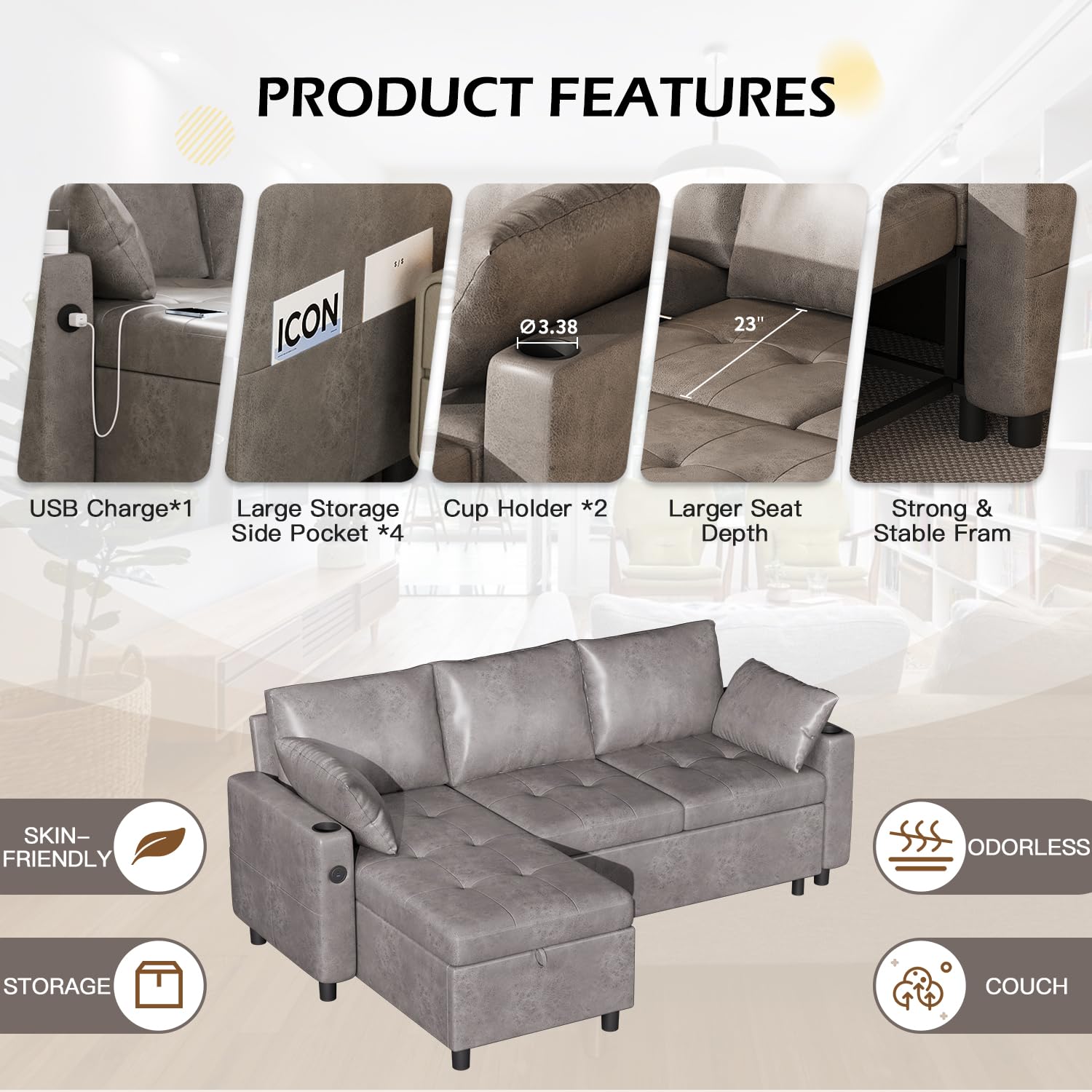 AECOJOY 13137GGR-LS01 futons - View #5