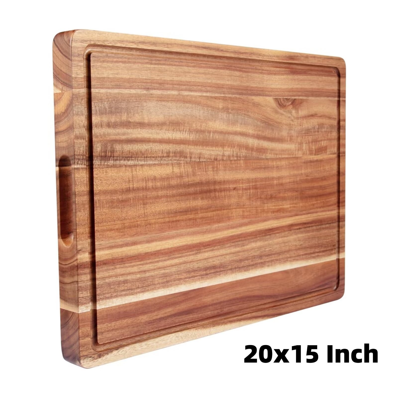 WhizMax JXNAG-PHO-0RWU2HP8 20x15 Large Acacia Wood Cutting Board-1.5 Inch Thick Butcher Block Cutting Board with Deep Juice Groove-Chopping Board with Side Handles for Meat Vegetables and Fruit