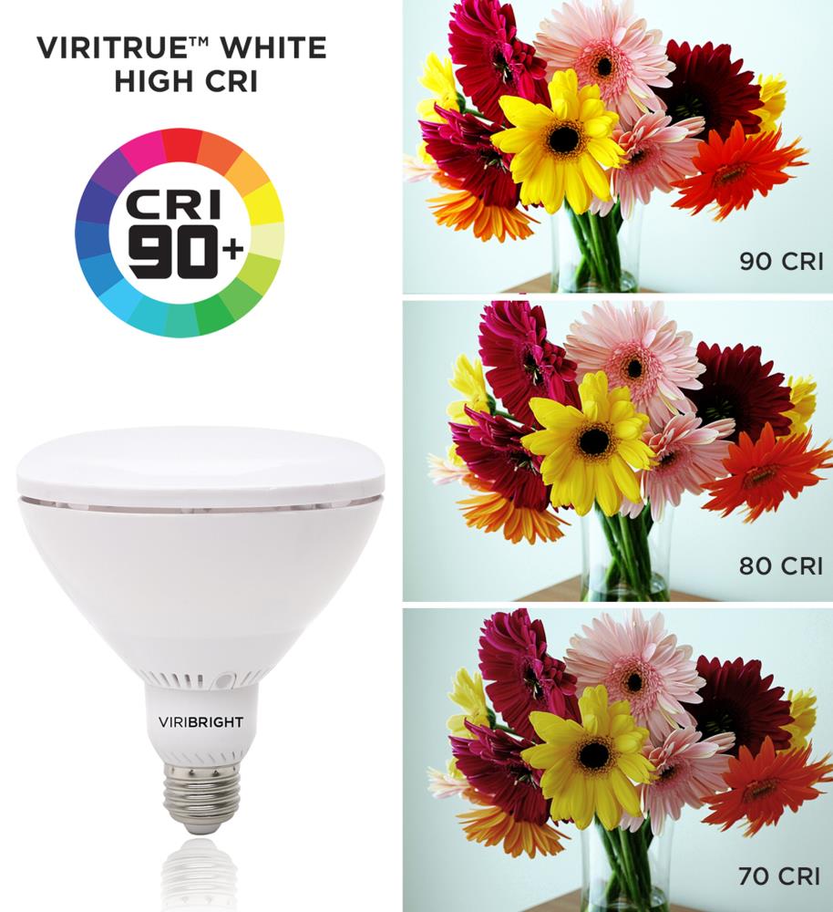 Viribright Lighting BR40 LED Light Bulbs 75Watt EQ Warm White Medium