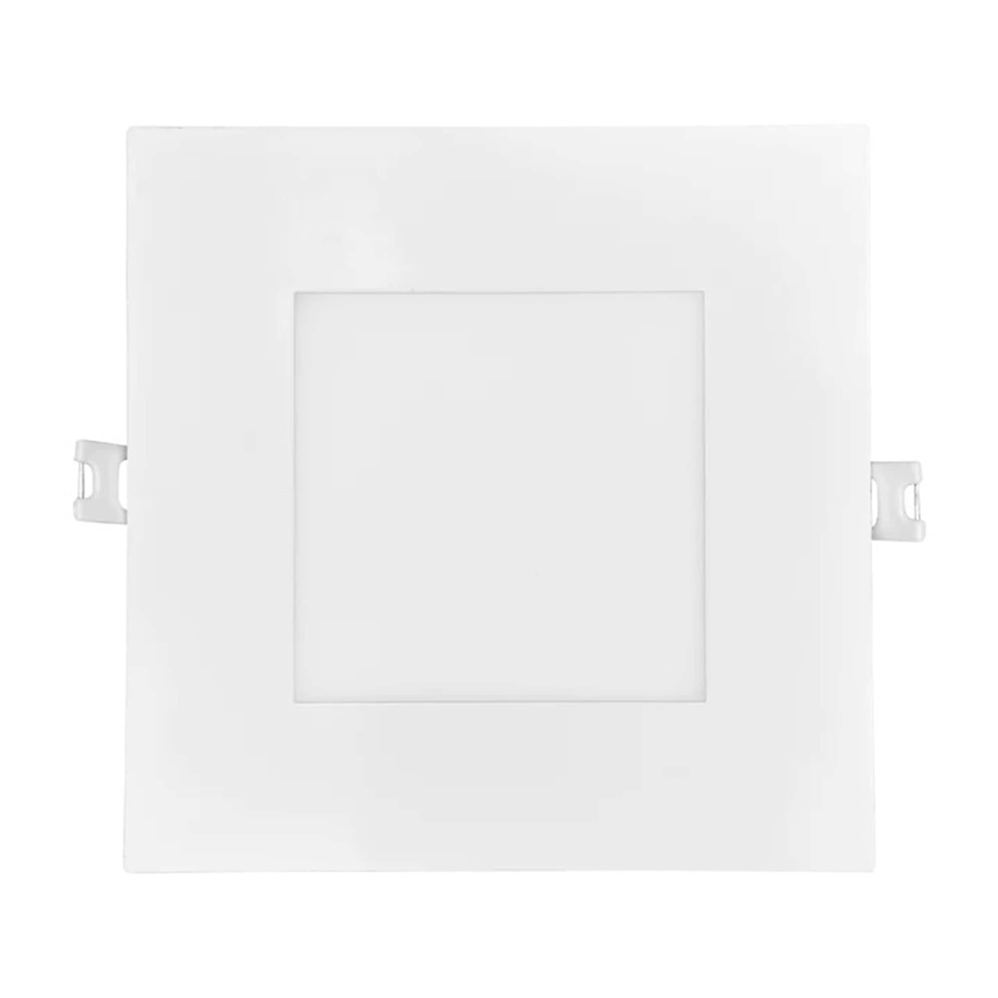White 6'' Ultra Thin Square LED Recessed Lighting Kit