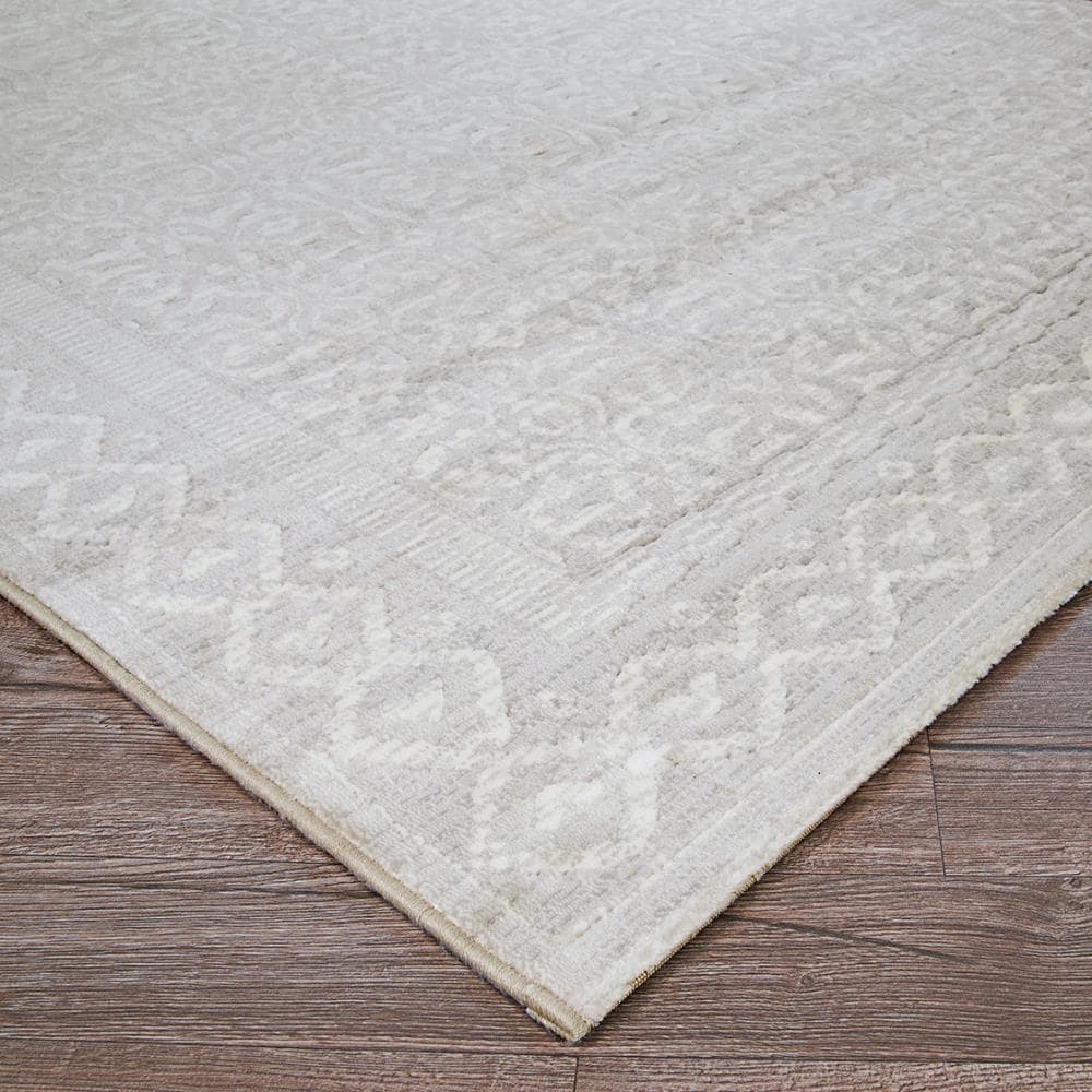 Marina Ibiza Pearl Ivory Synthetic 2' x 3'11" Washable Area Rug
