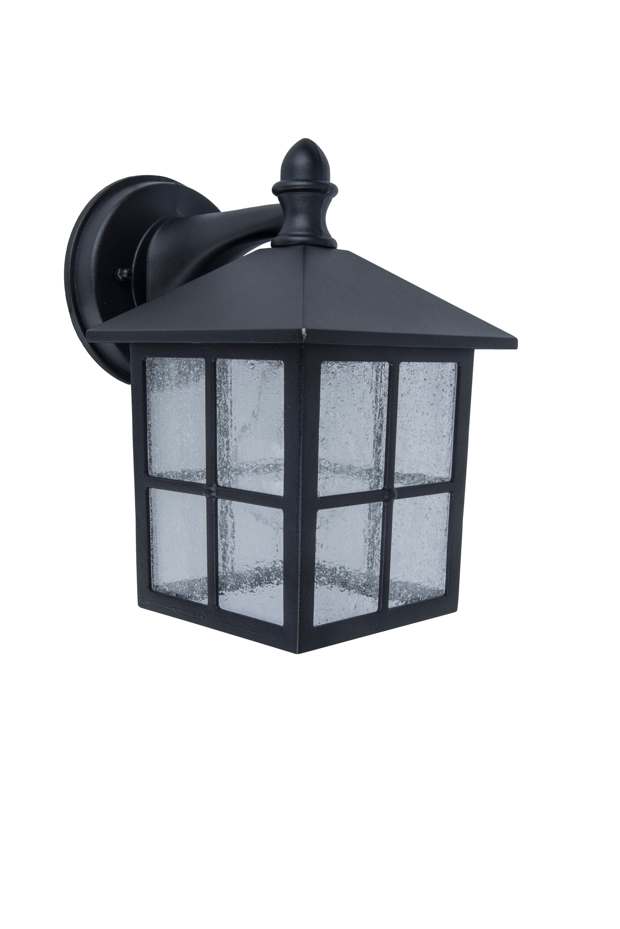 Project Source 2-Pack 2-Light 8.77-in Black Outdoor Wall Light in
