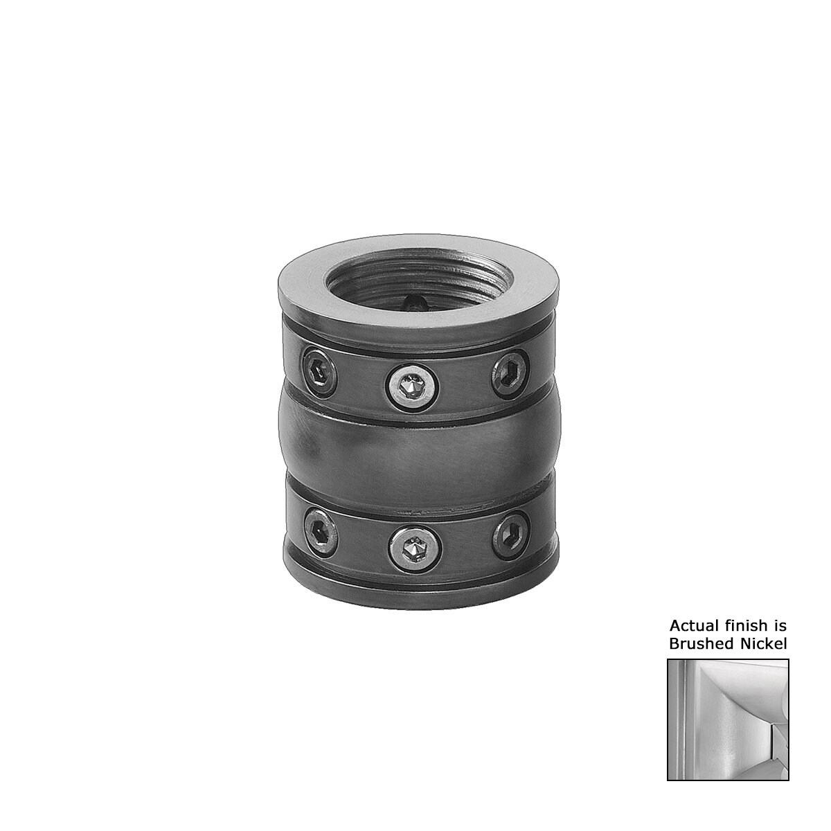Kichler 337007NI 2-in Brushed Nickel Steel Indoor Angle Mount Capable Ceiling Fan Downrod coupler